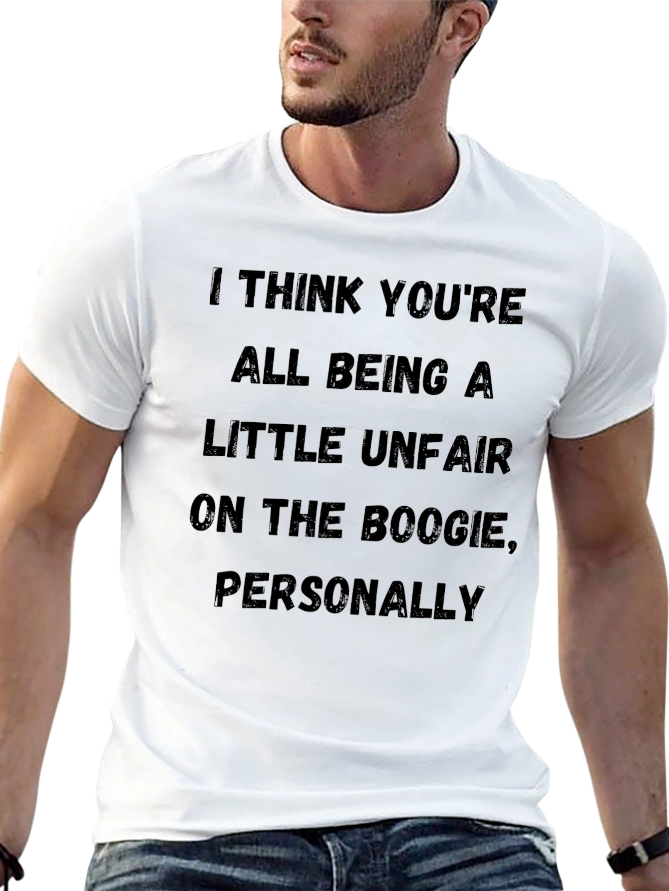 Black Unfair to the Boogie T-Shirt - Bold Statement Tee view 13