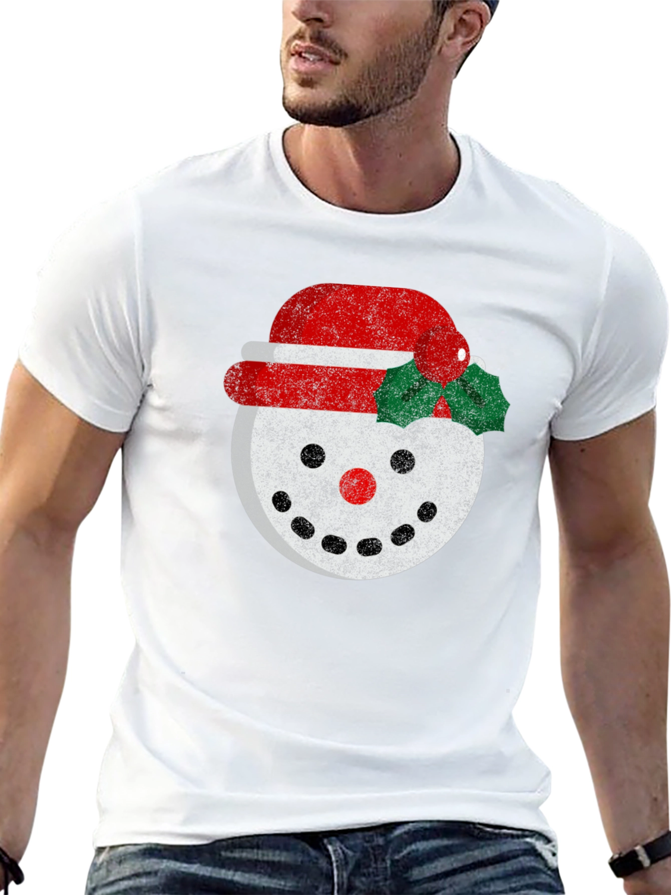 Black Festive Snowman Graphic Tee - Holiday Cheer view 13