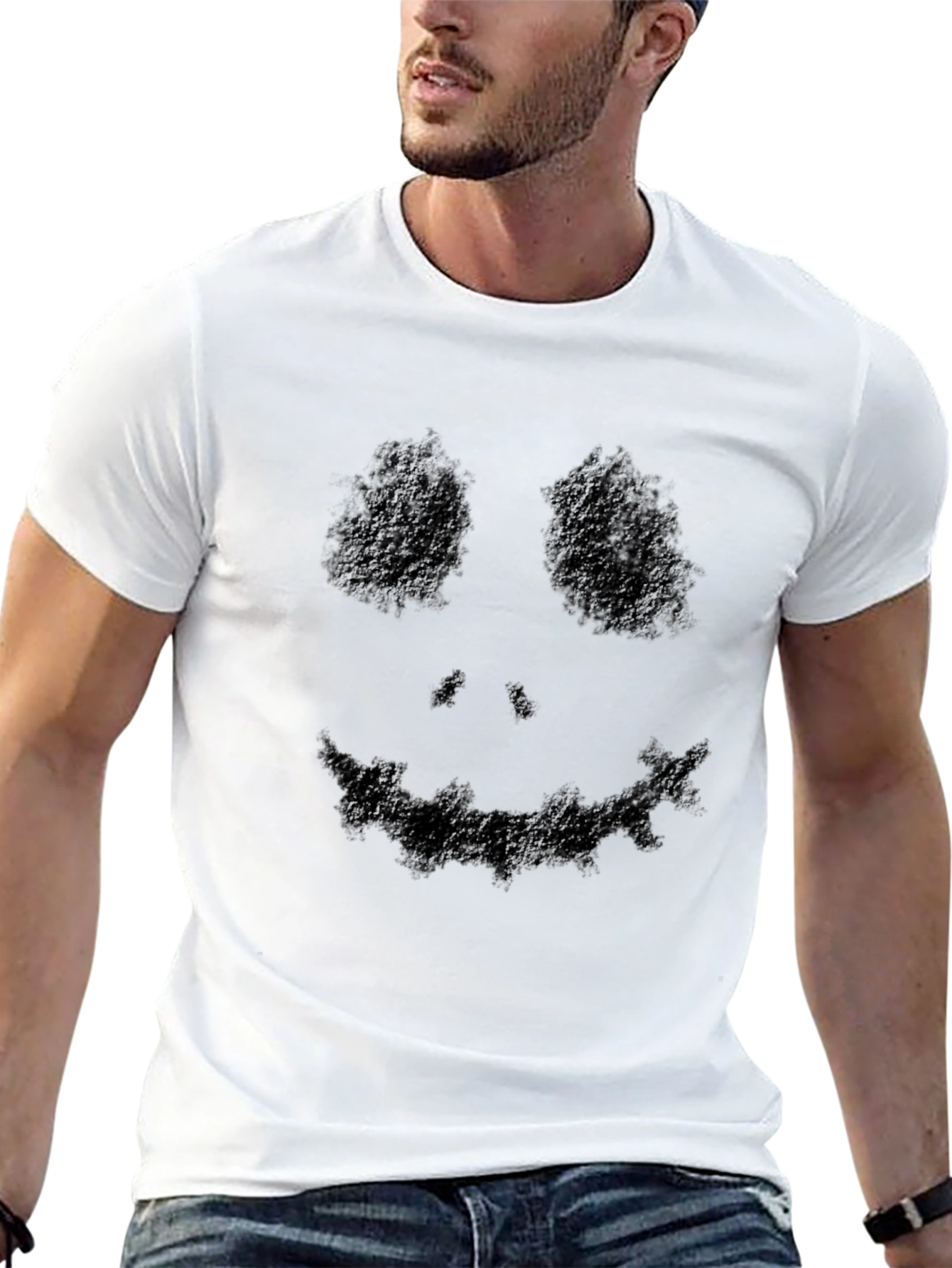 Spooky Smile Graphic Black T-Shirt - 13
