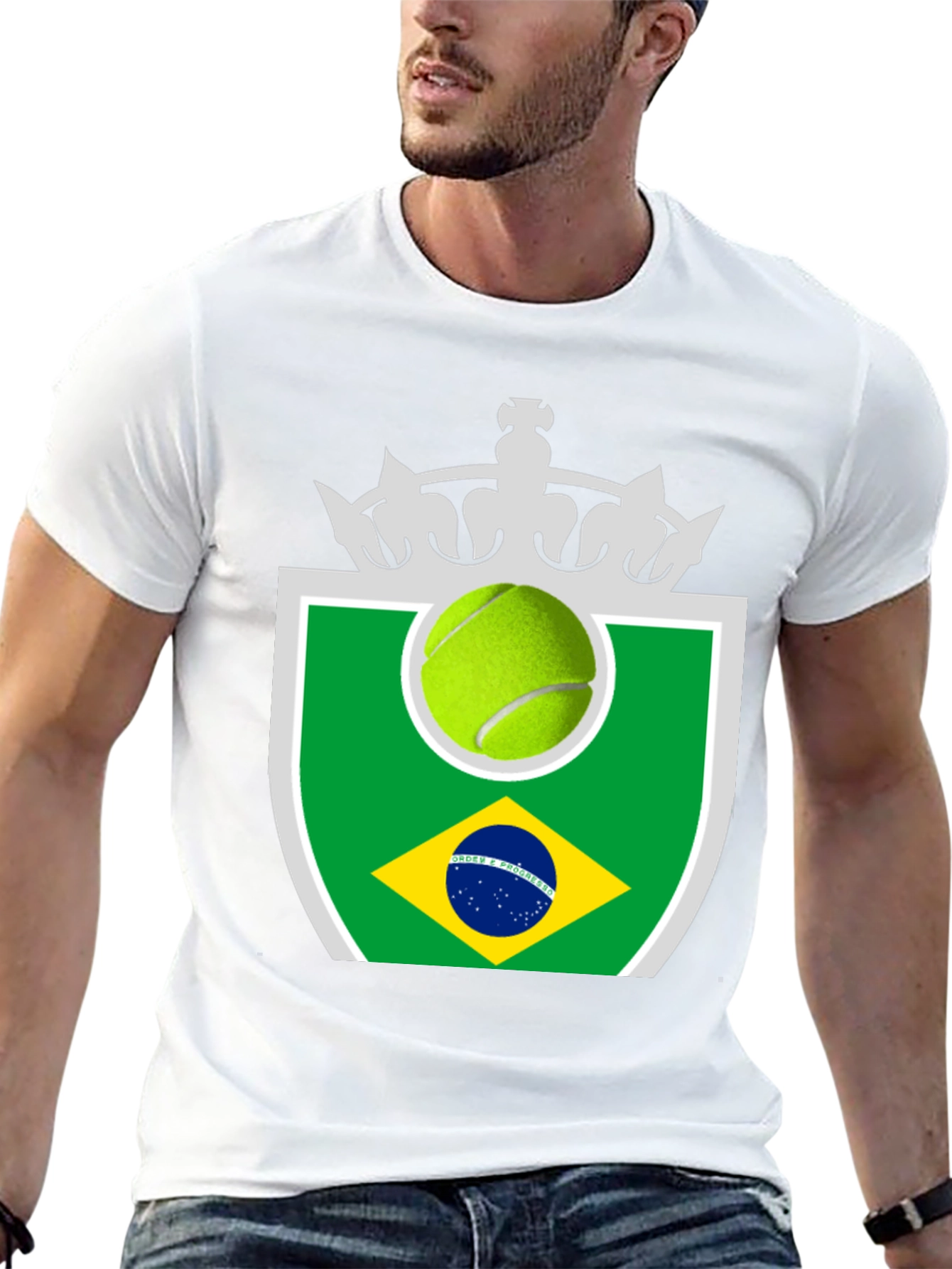 Black Brazil Tennis T-Shirt view 13