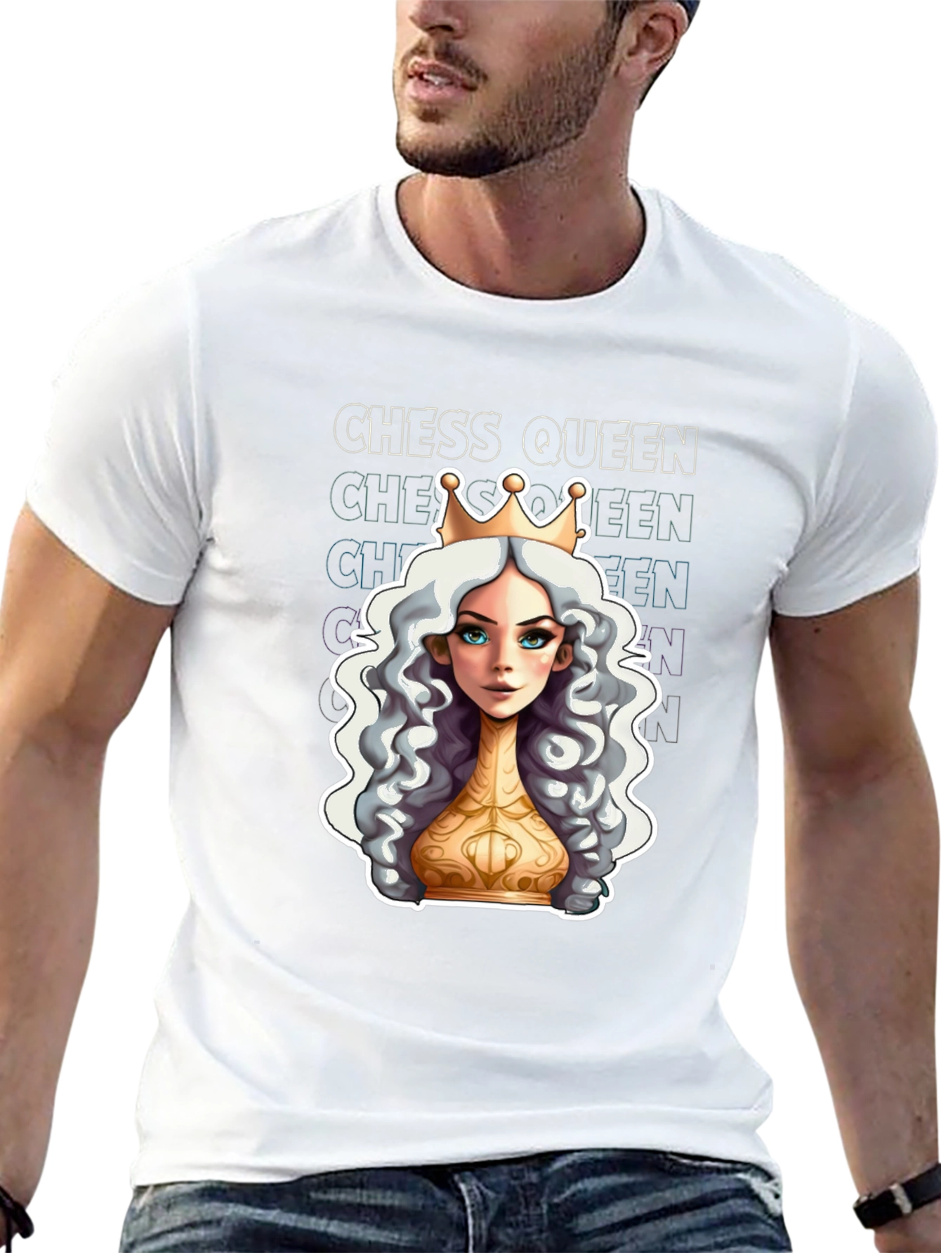 Black Chess Queen Graphic Tee - Stylish Unisex T-Shirt view 13