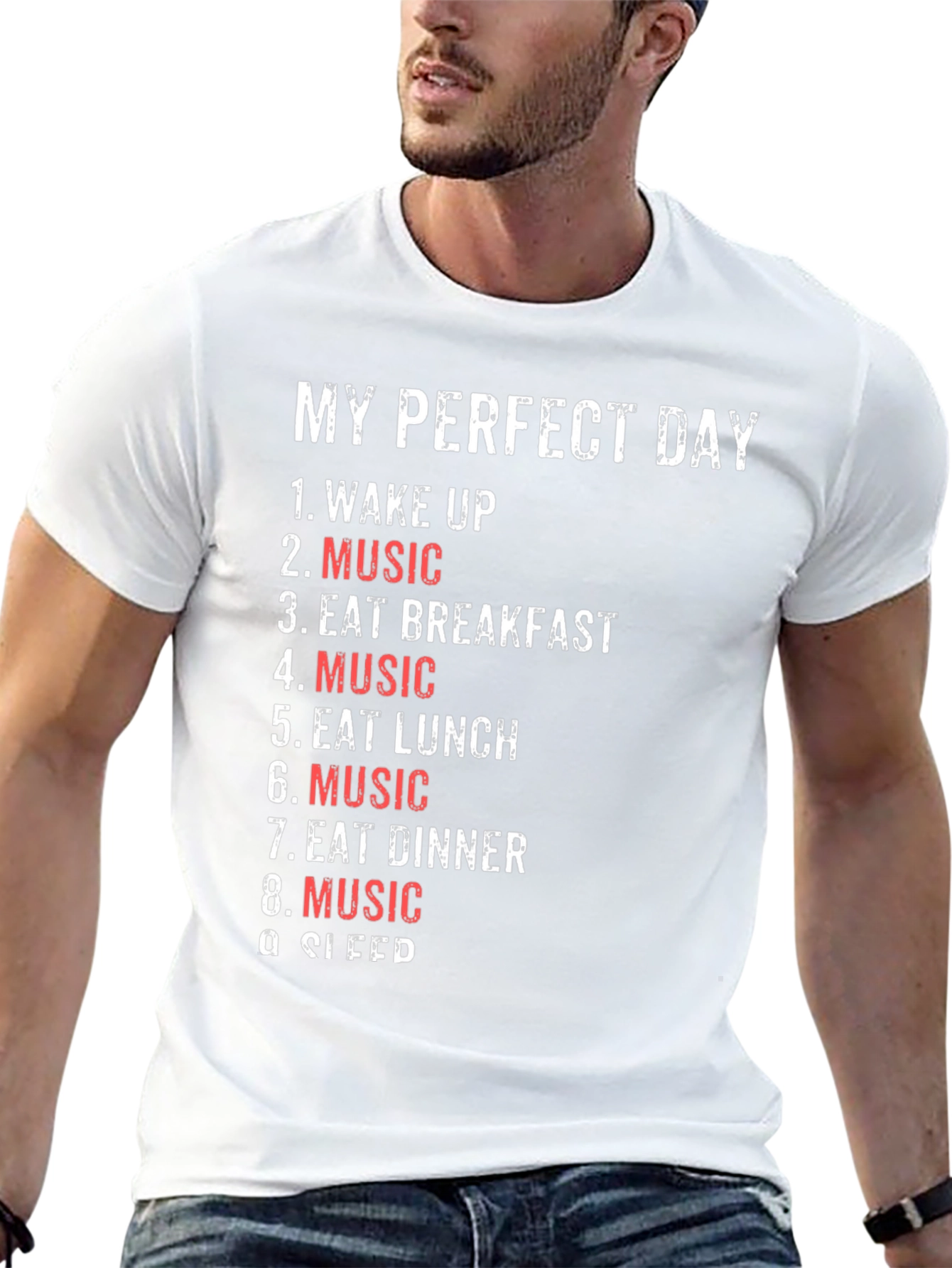 Black My Perfect Day - Music Lover's T-Shirt view 13