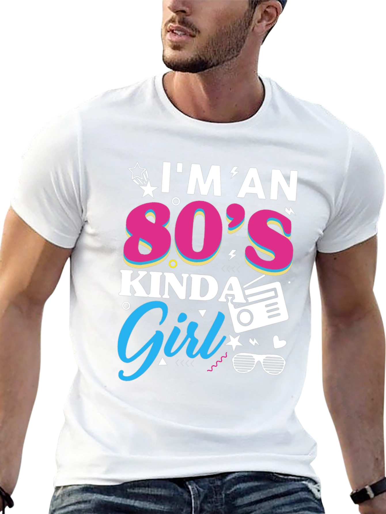 Black I'm an 80s Kinda Girl Graphic Tee view 13
