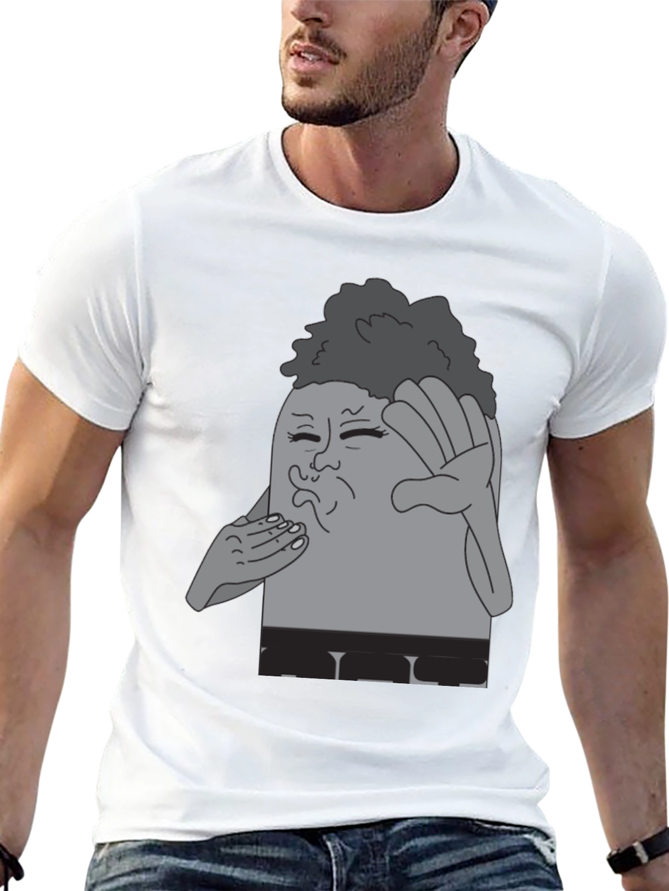 Black Cartoon Character Graphic T-Shirt view 13