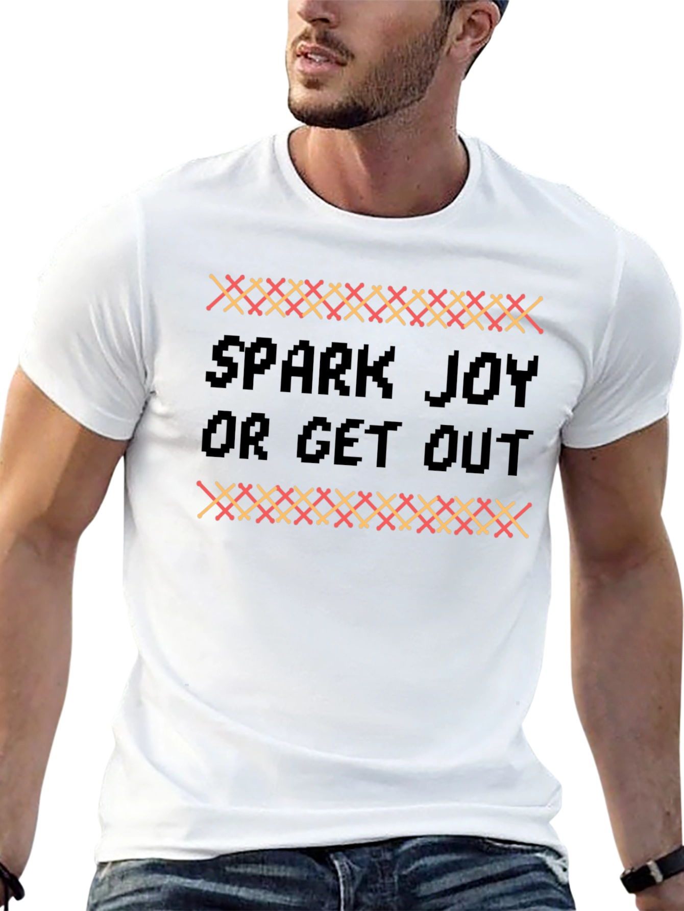 Black Spark Joy Graphic Tee - Funny Sarcastic T-Shirt view 13