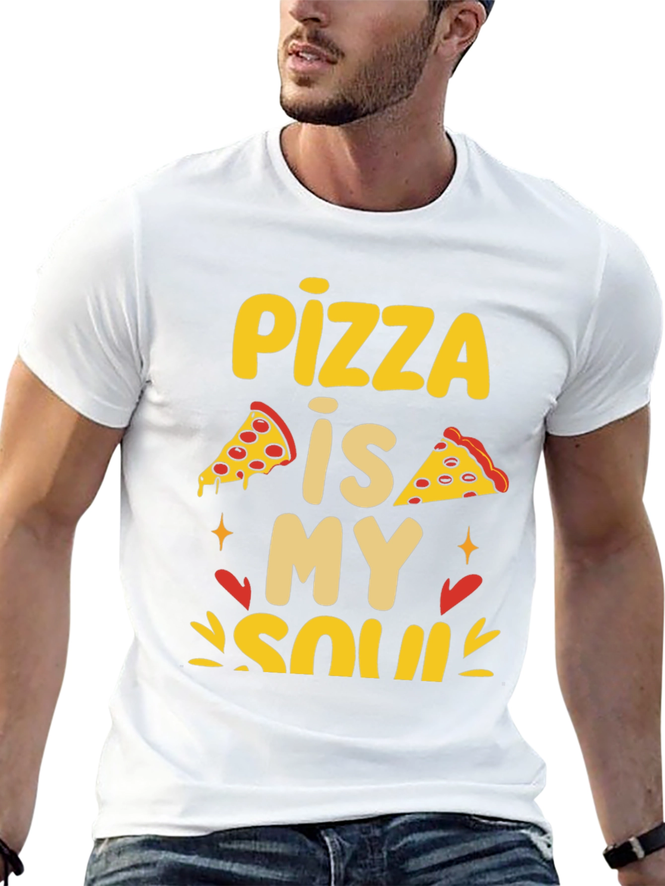 Black Pizza Is My Soul Graphic Tee - Unisex view 13