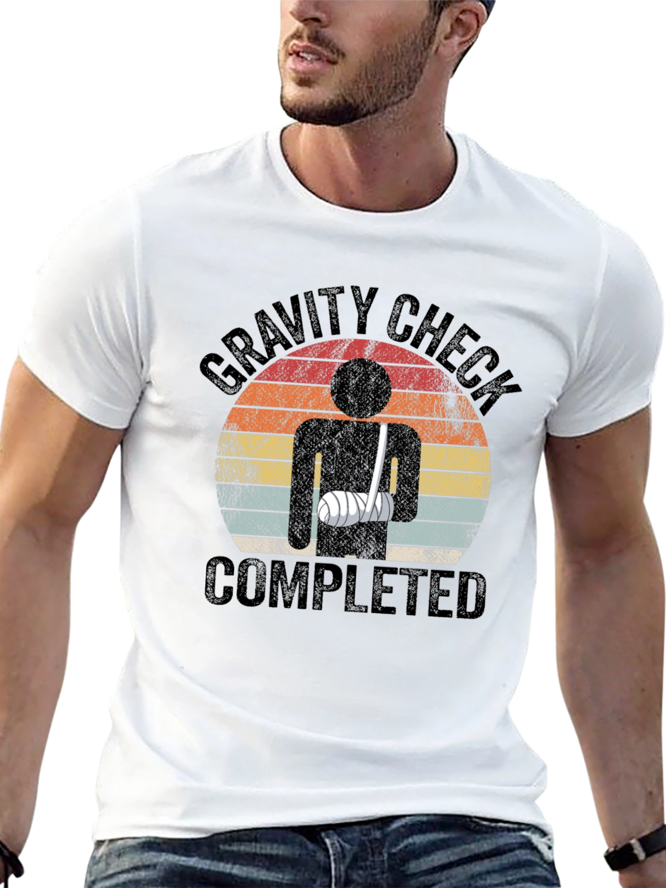 Black Gravity Check Completed T-Shirt view 13