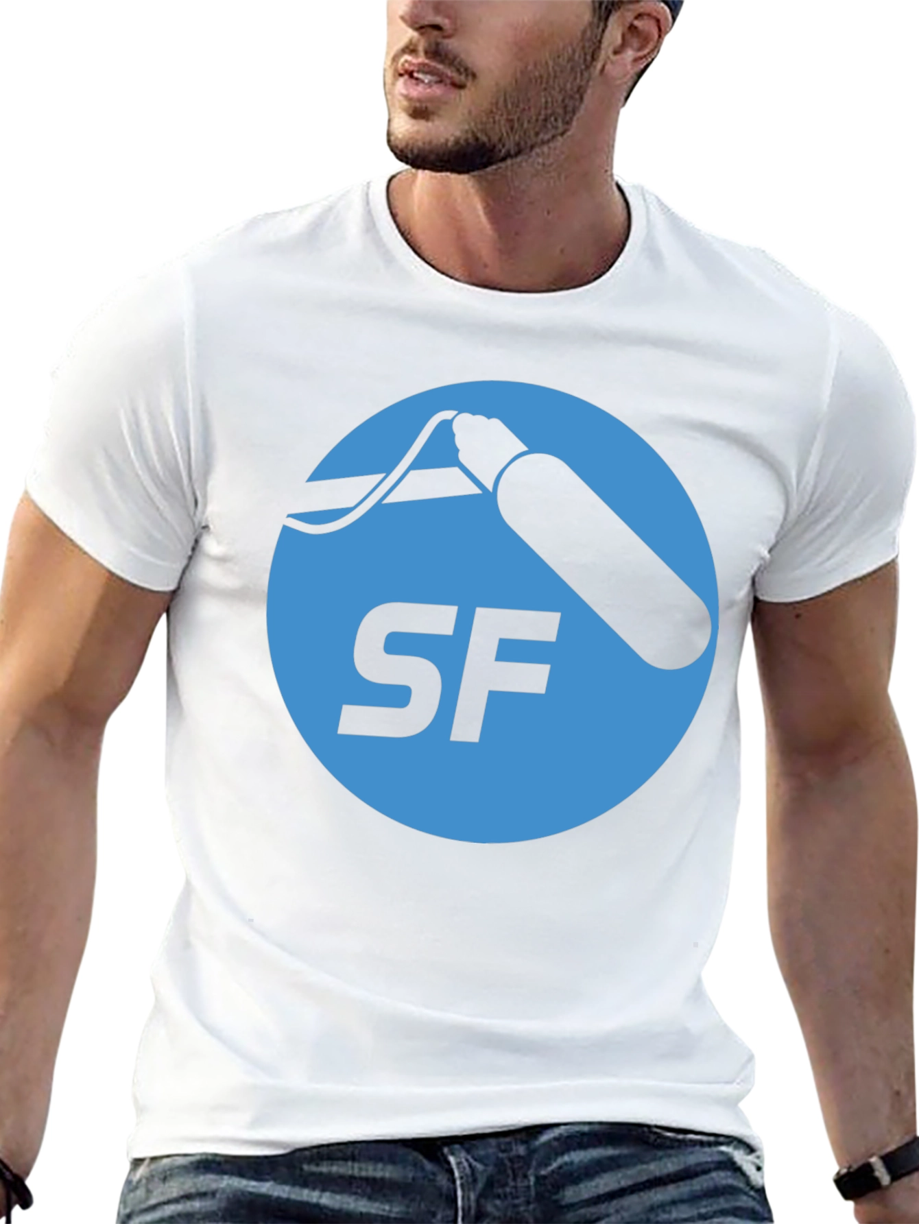 Black SF Logo Graphic T-Shirt - Stylish and Comfortable view 13