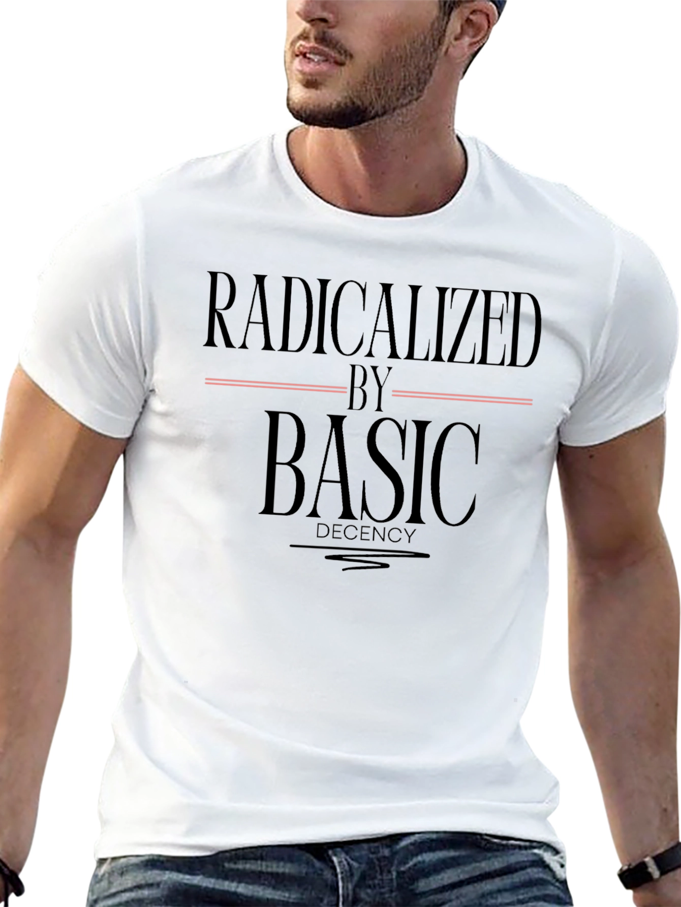 Black Radicalized by Basic Decency Graphic Tee - Unisex view 13