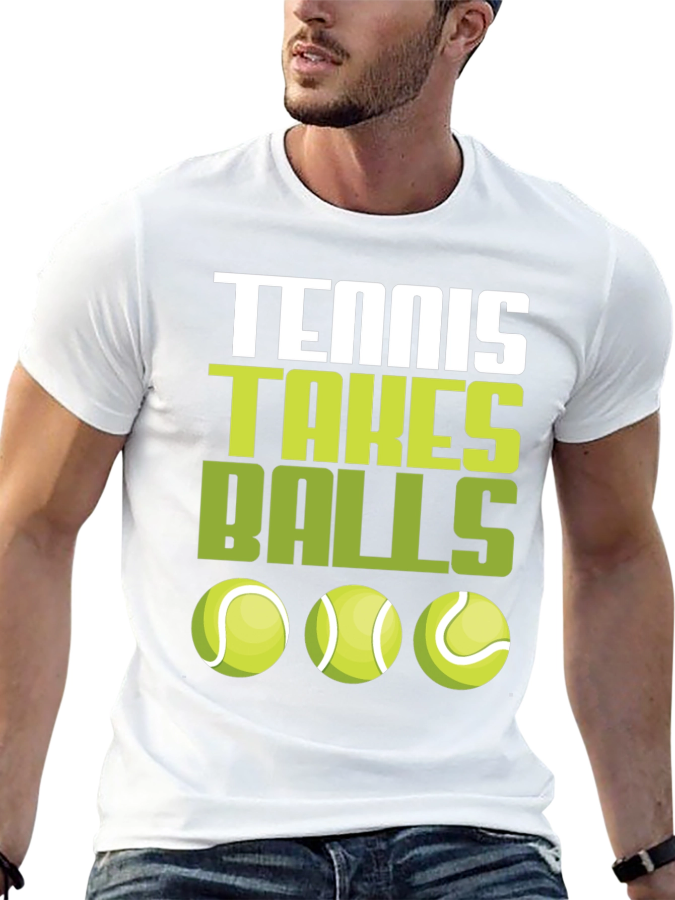 Tennis Takes Balls T-Shirt | Funny Tennis Graphic Tee - 13