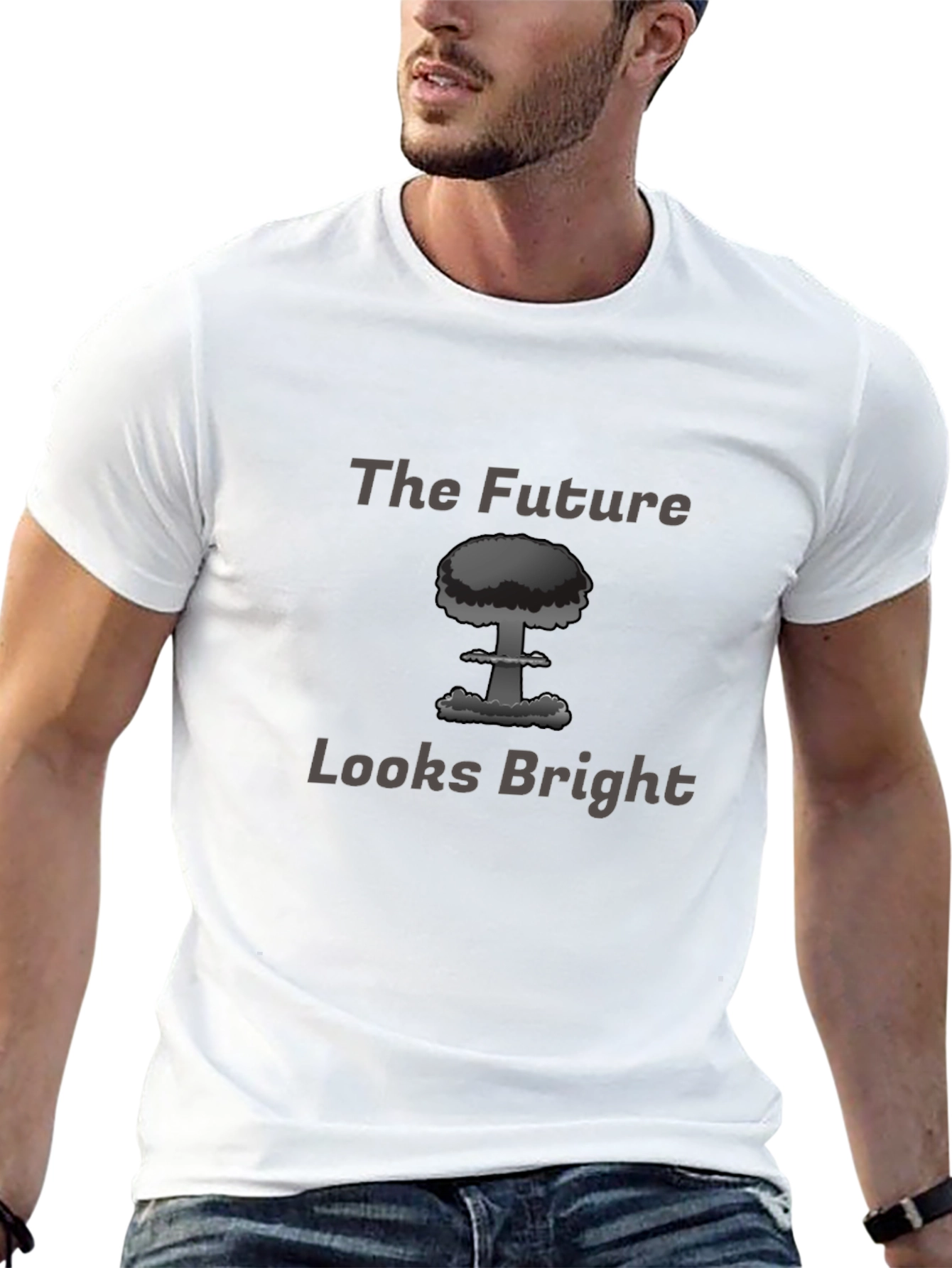 Black The Future Looks Bright Graphic Tee - Black view 13