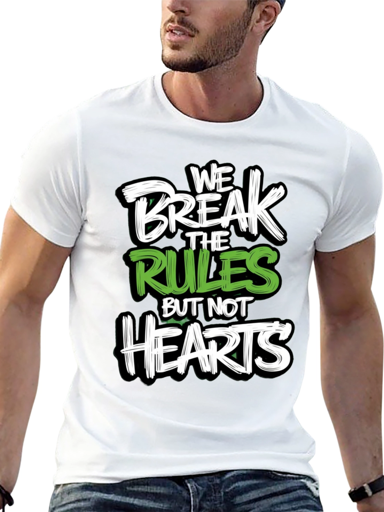 Black Break the Rules T-Shirt - Graphic Tee view 13