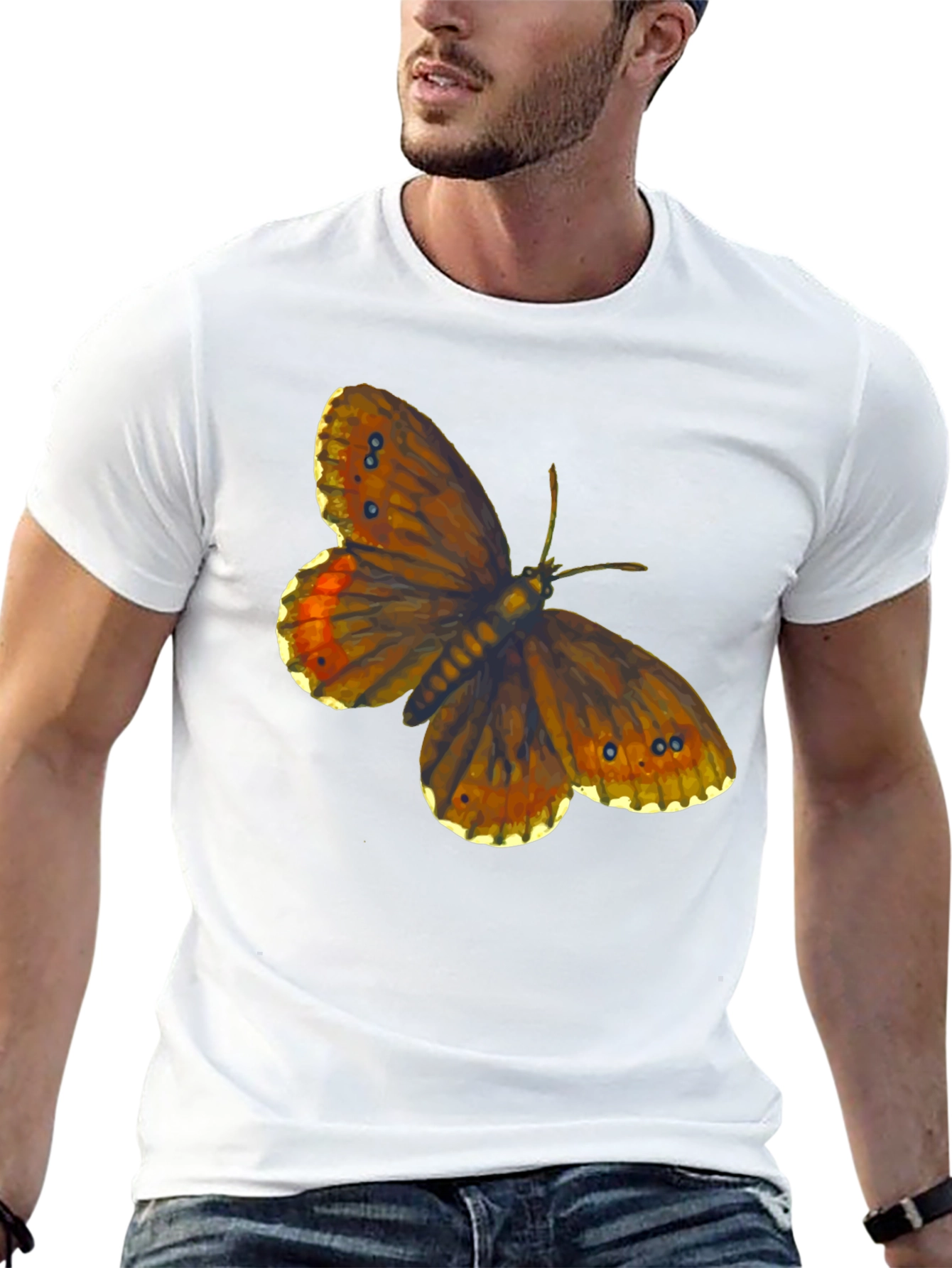 Black Butterfly Graphic Tee - Trendy Casual Wear view 13