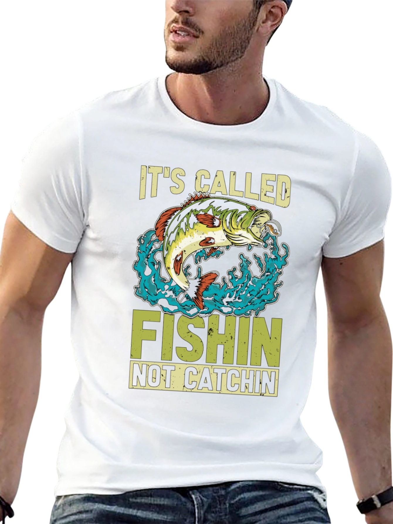 Black It's Called Fishin' T-Shirt - Fishing Apparel view 13