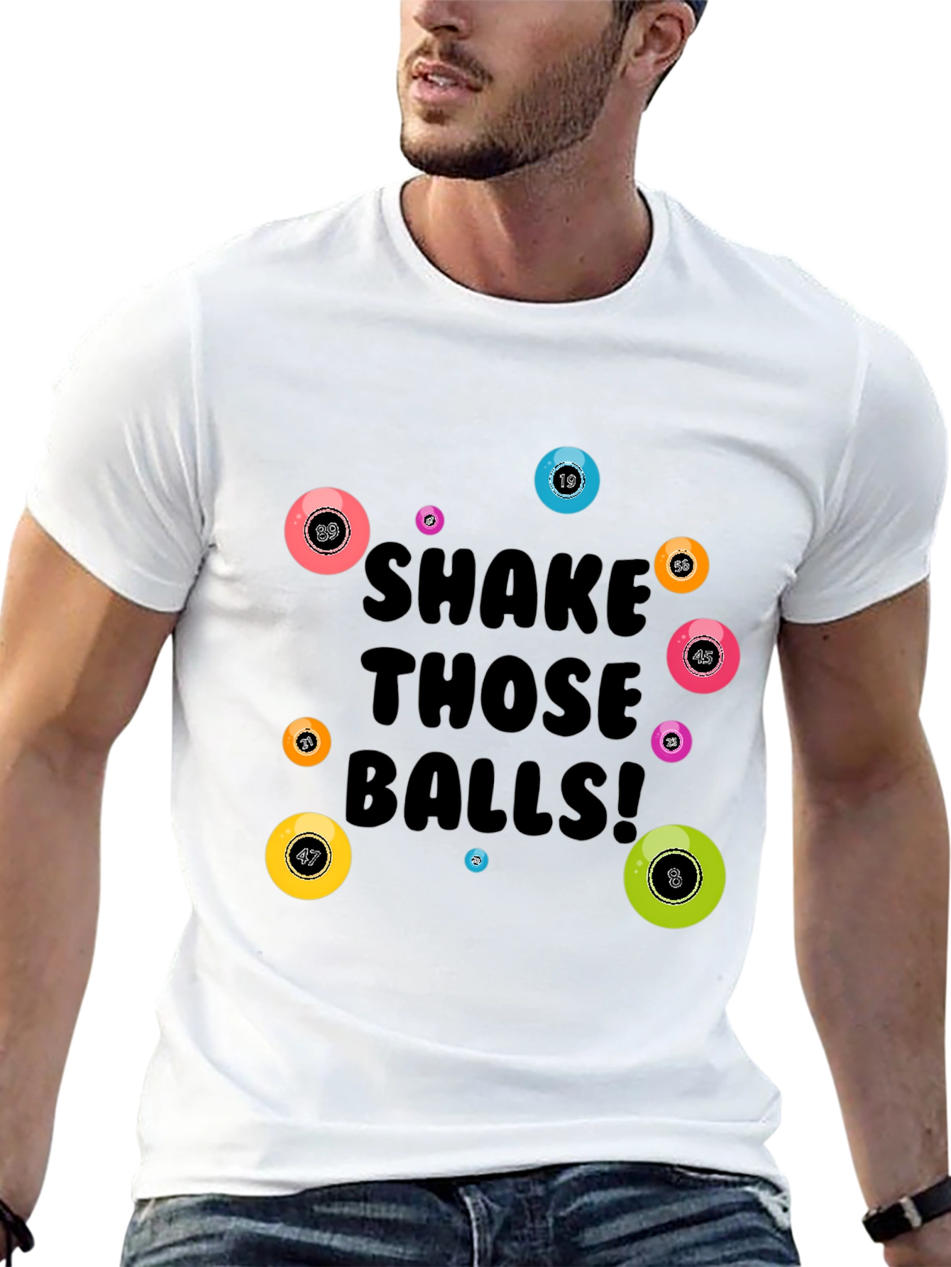 Black Shake Those Balls! Graphic Tee view 13