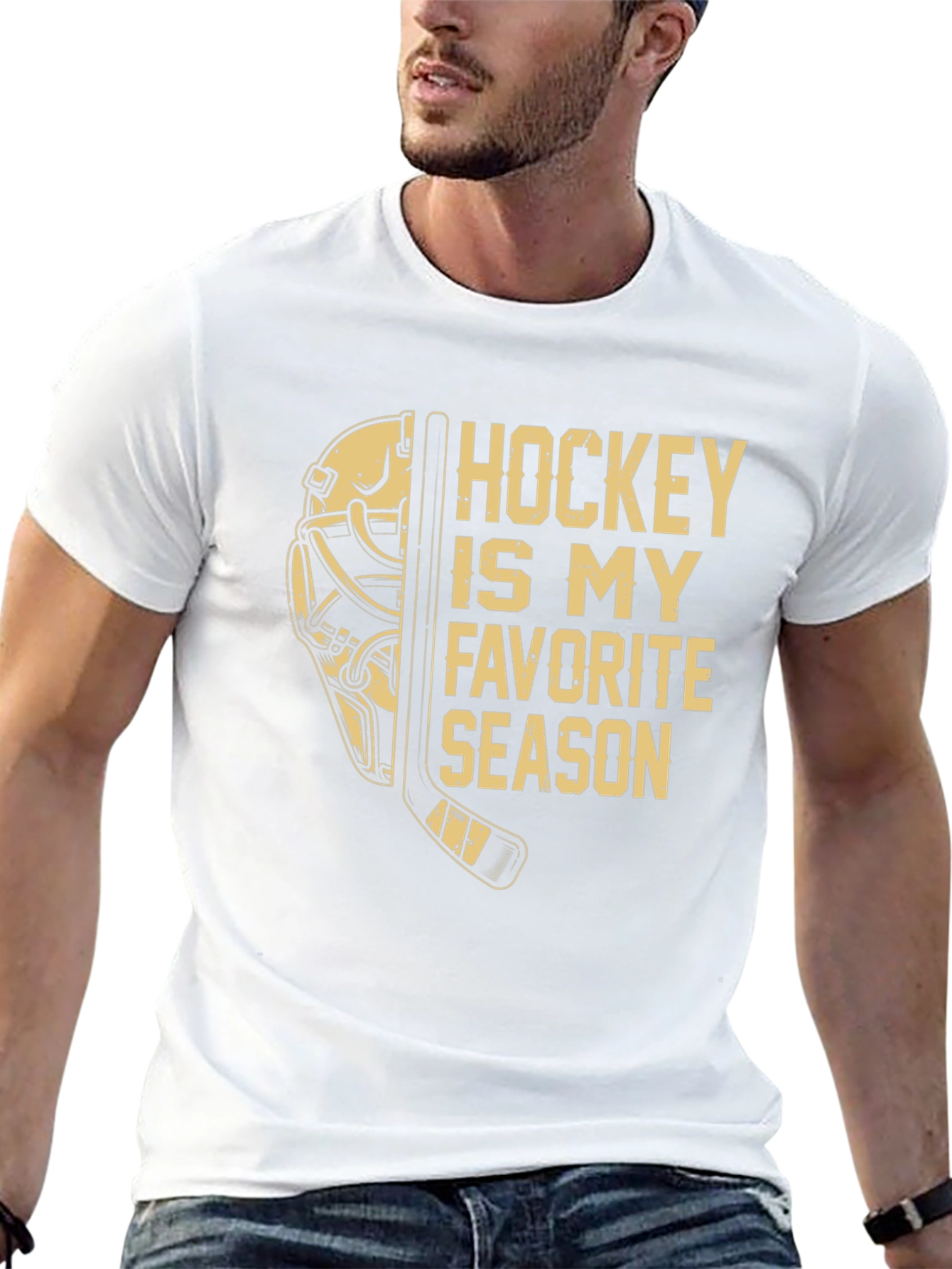 Black Hockey is My Favorite Season T-Shirt view 13