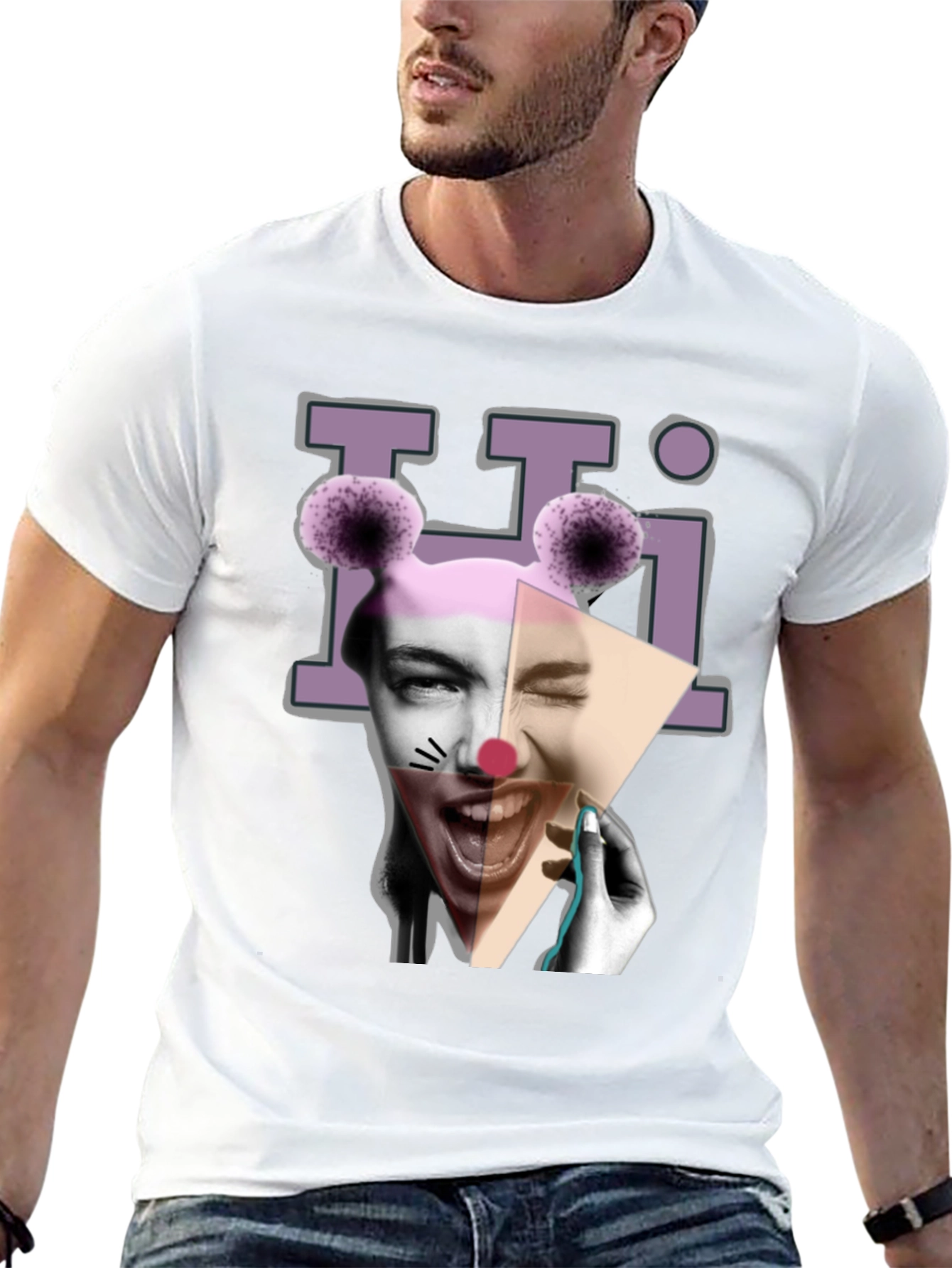 Black Clowncore Graphic Print Black T-Shirt view 13