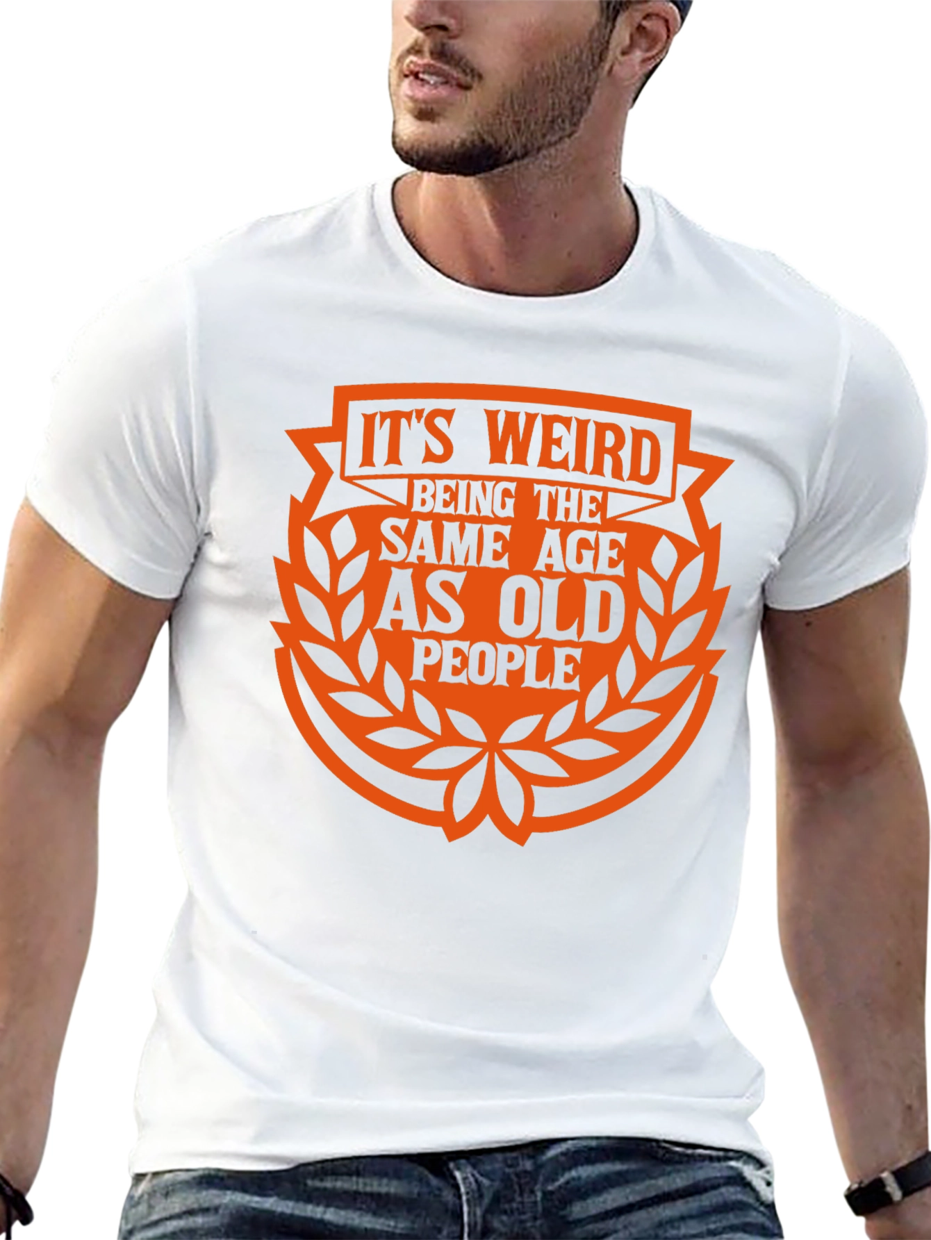 Black It's Weird Being the Same Age As Old People Black T-Shirt view 13