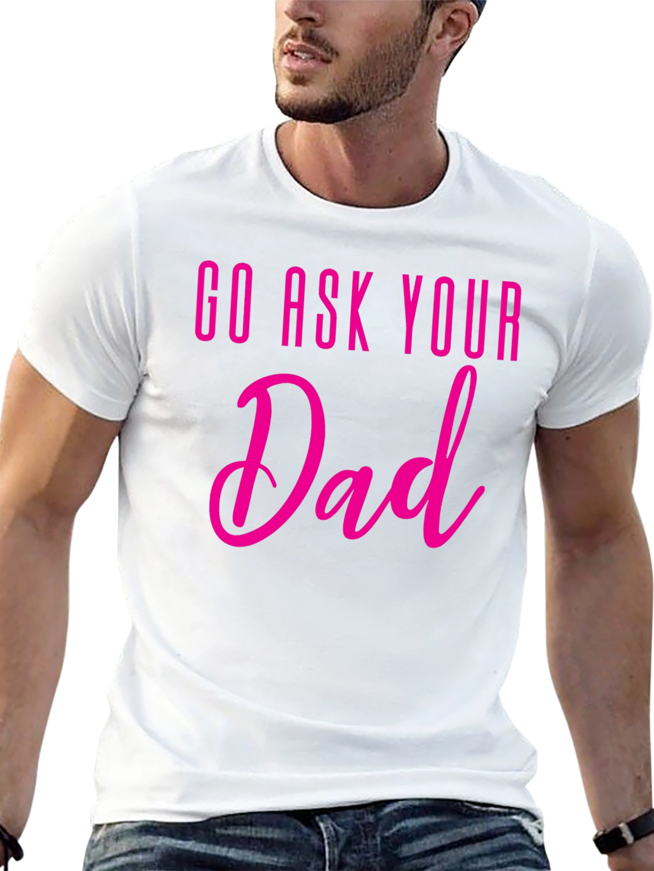 Black Go Ask Your Dad T-Shirt - Fun Family Tee view 13