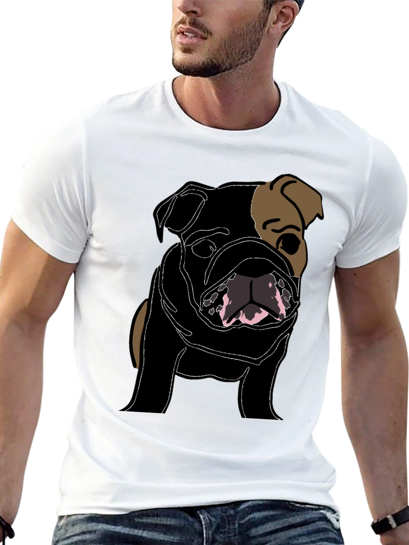Black Bulldog Graphic Tee - Stylish Dog Lover's Shirt view 13