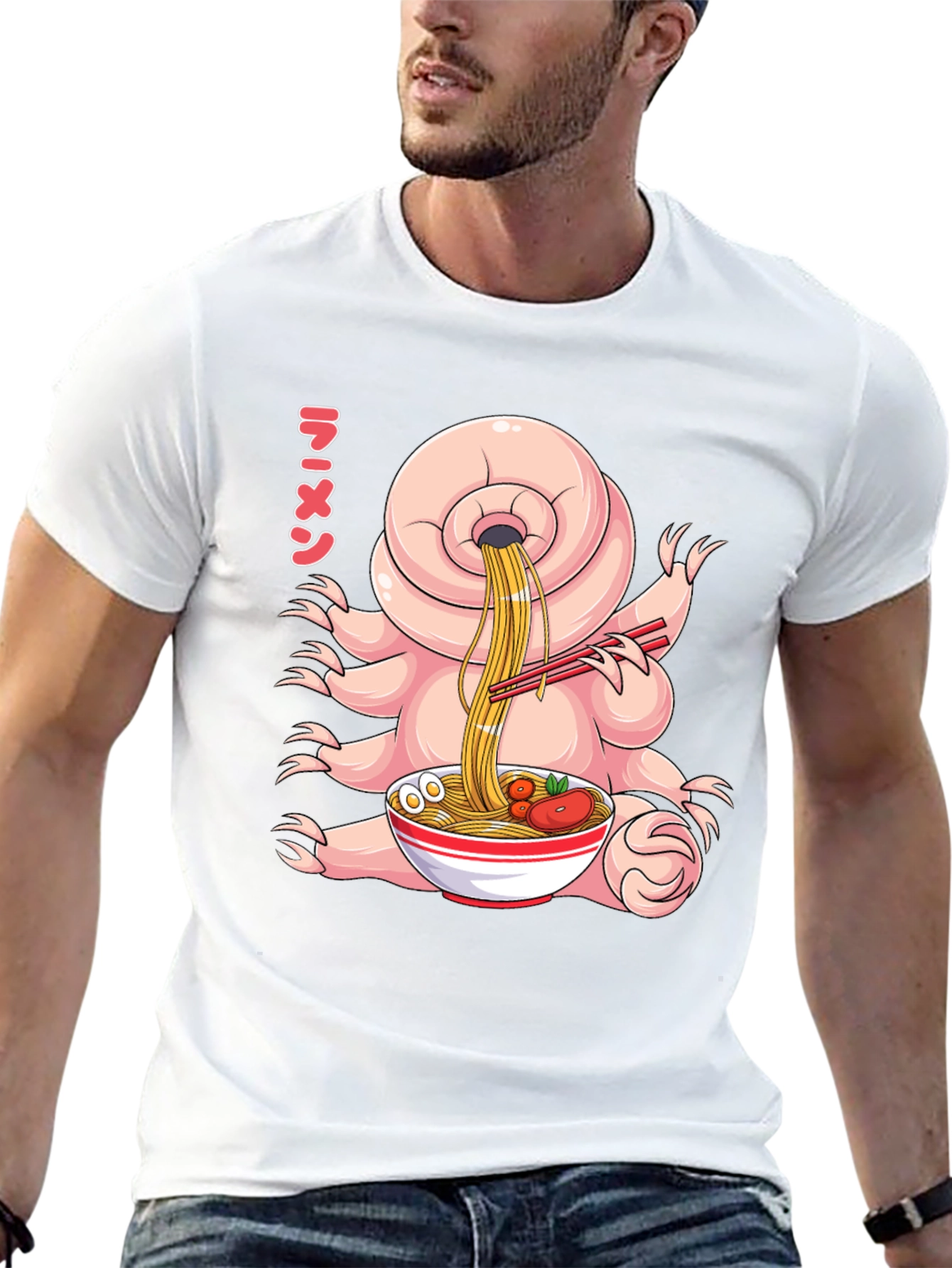 Black Ramen Tardigrade T-Shirt - Funny Graphic Tee view 13