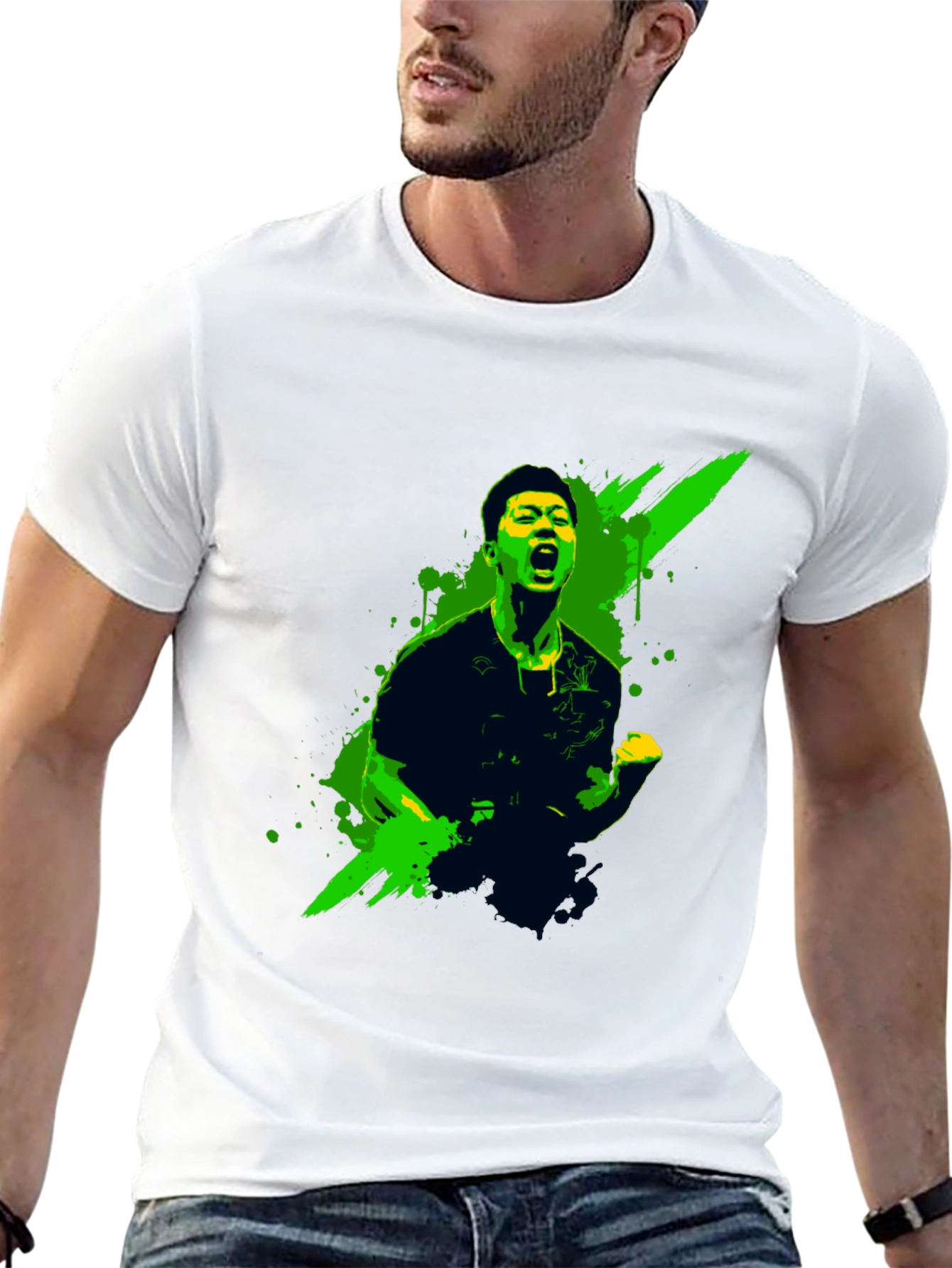Black Graphic Tee - Man Celebrating Victory view 13
