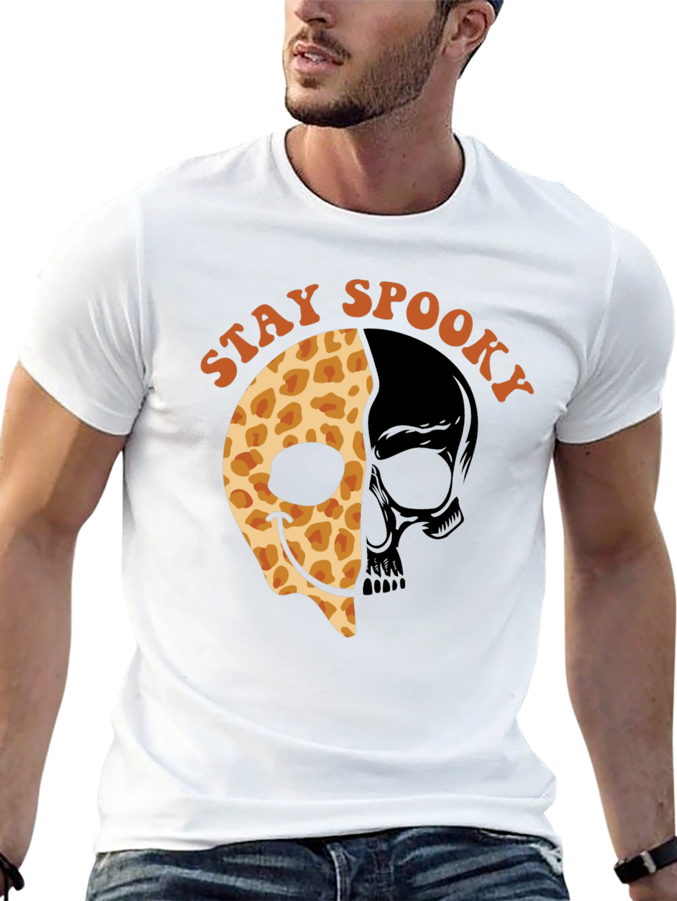 Black Stay Spooky Halloween T-Shirt view 13