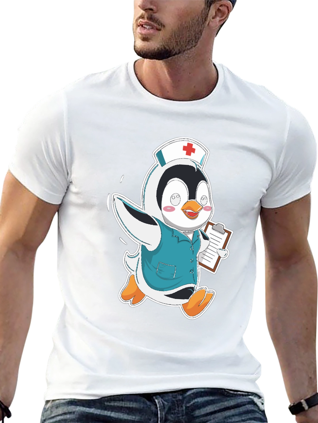 Black Nurse Penguin T-Shirt view 13