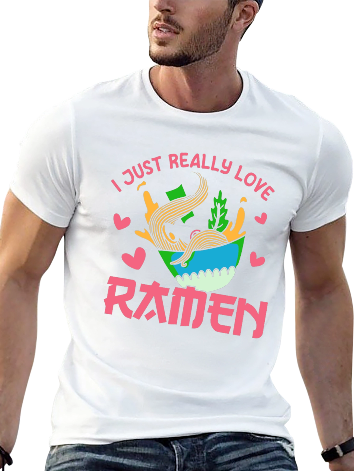 Ramen Lover T-Shirt - 'I Just Really Love Ramen' Design - 13