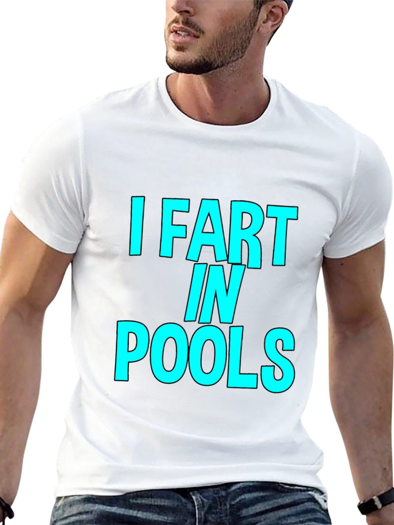 Black I Fart in Pools Graphic T-Shirt - Novelty Funny Tee view 13