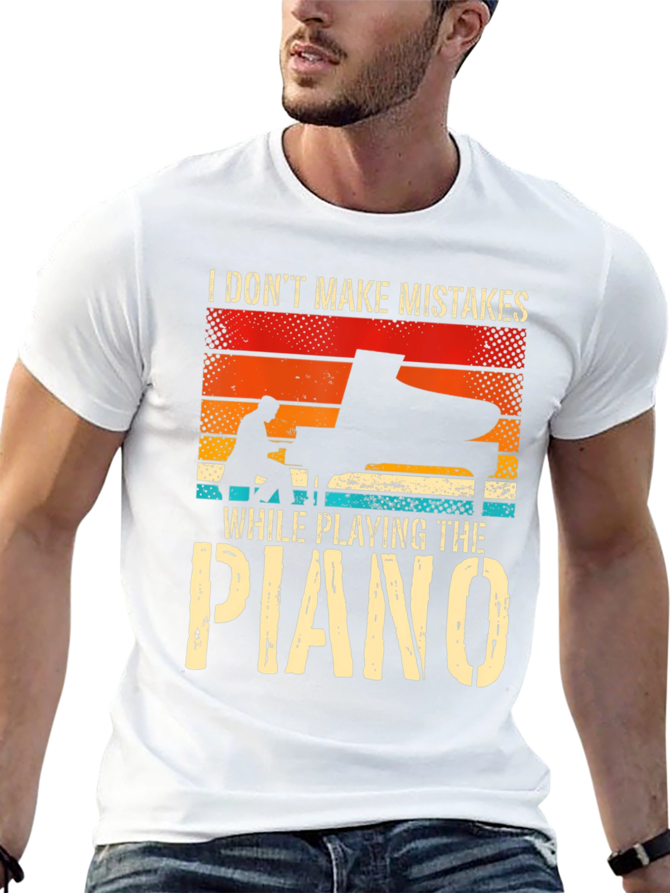 Black Piano Player T-Shirt: I Don't Make Mistakes view 13