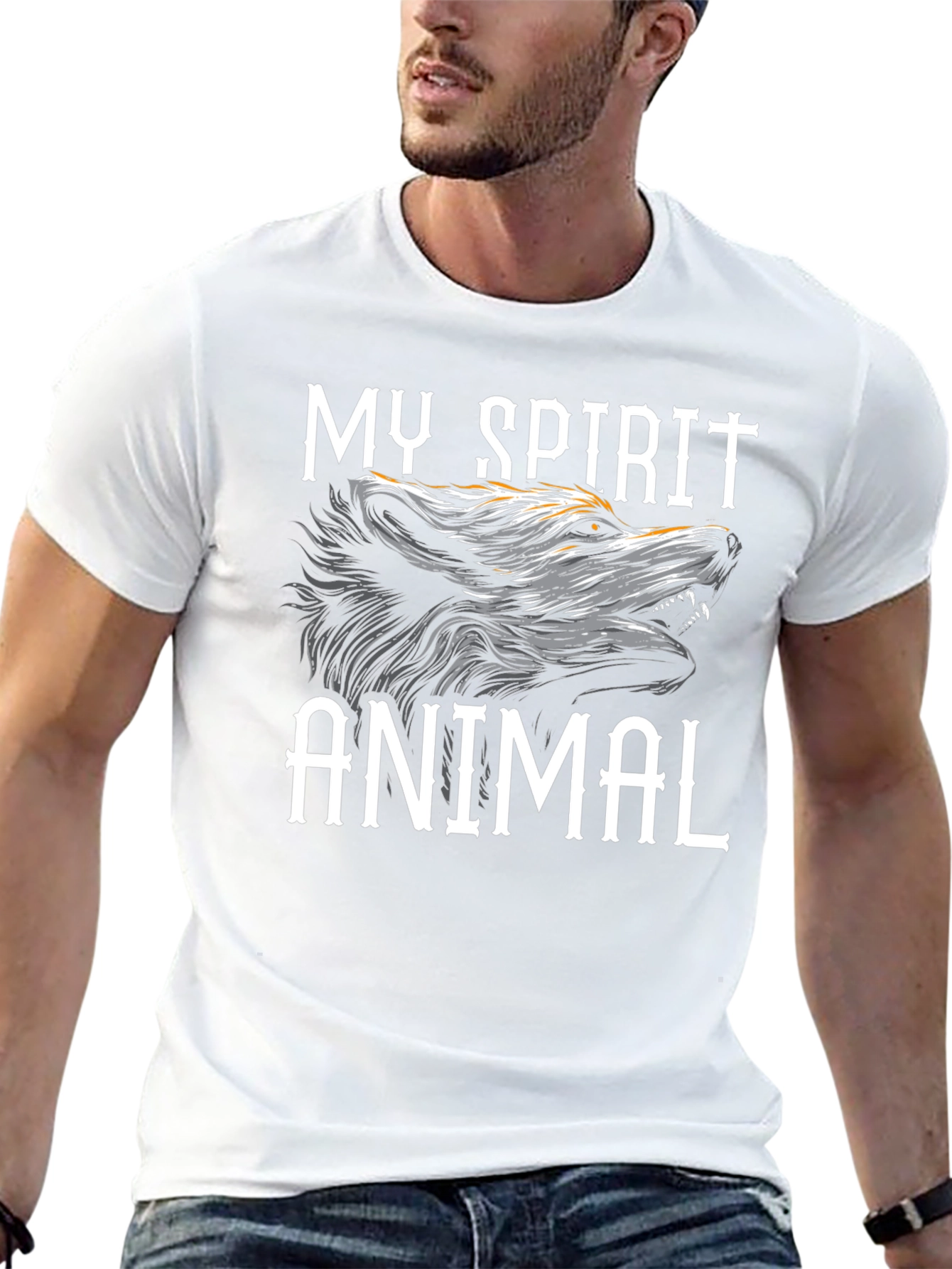 Black My Spirit Animal Black T-Shirt view 13