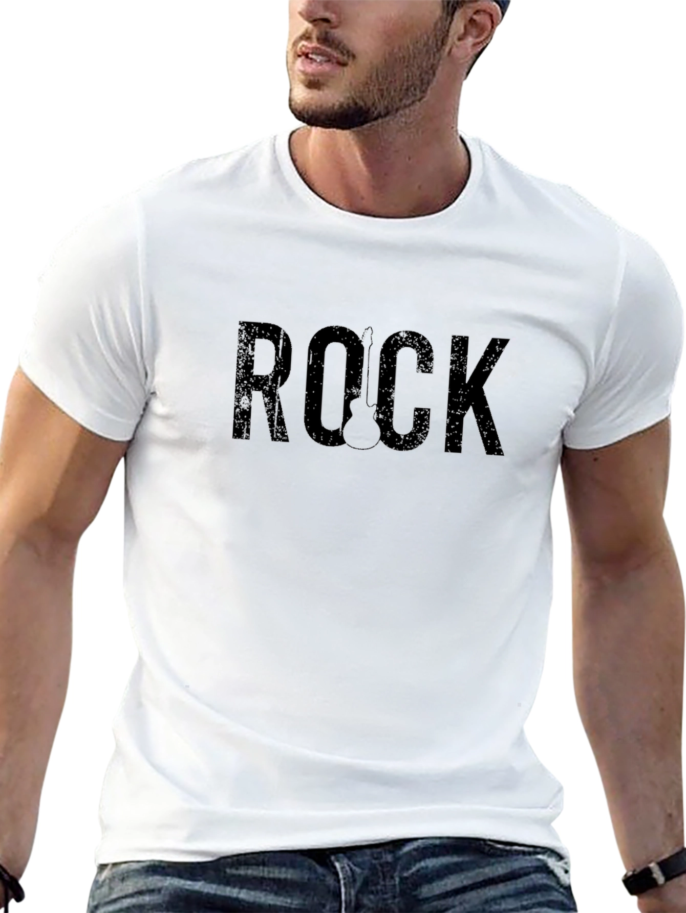 Black Rock T-Shirt - Black Crew Neck Tee view 13