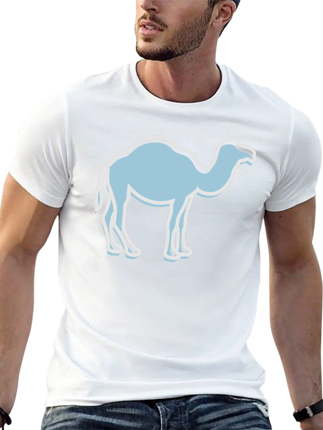 Black Camel Graphic Tee - Unisex Black T-Shirt view 13