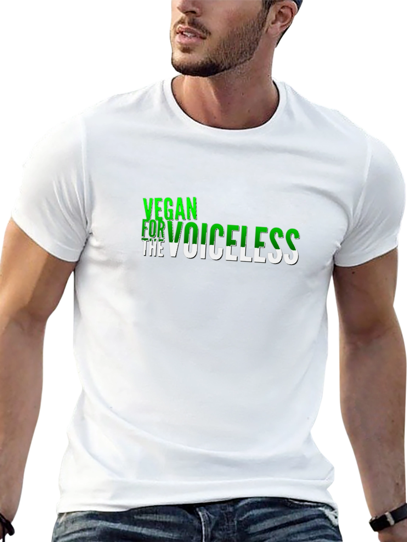 Black Vegan for the Voiceless Graphic Tee view 13