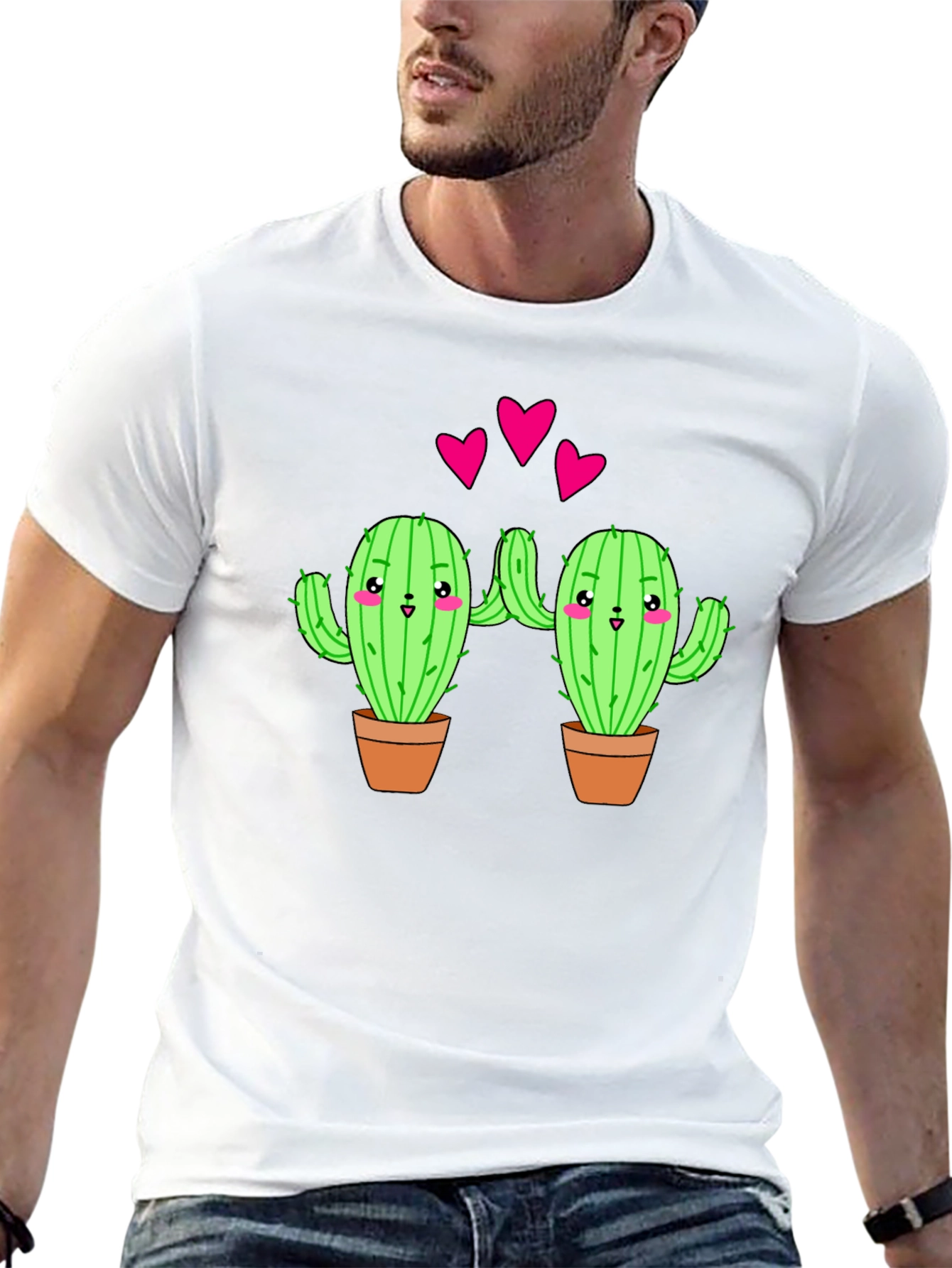Black Cactus Love Graphic T-Shirt - Black view 13