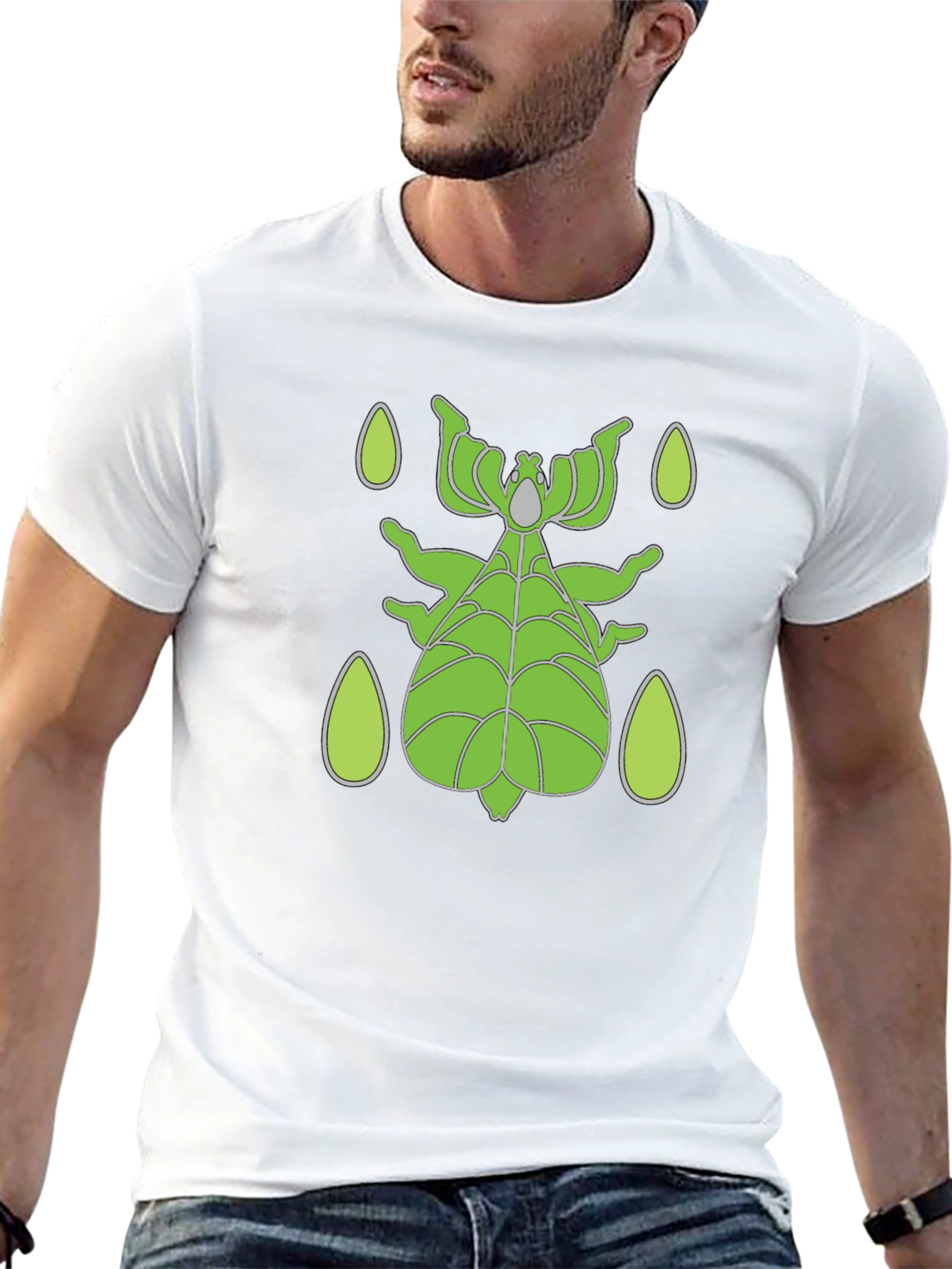 Black Green Stick Bug T-Shirt - Unique Insect Design view 13