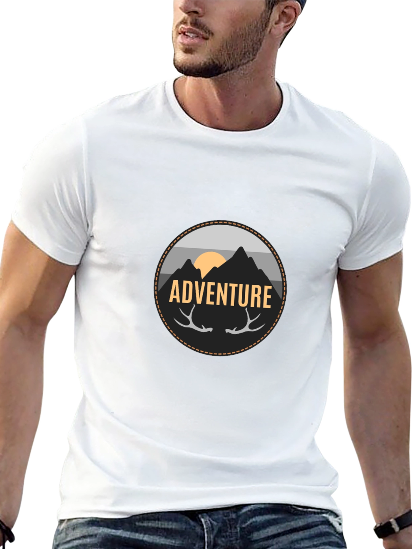 Black Adventure Graphic Tee - Men's Black T-Shirt view 13