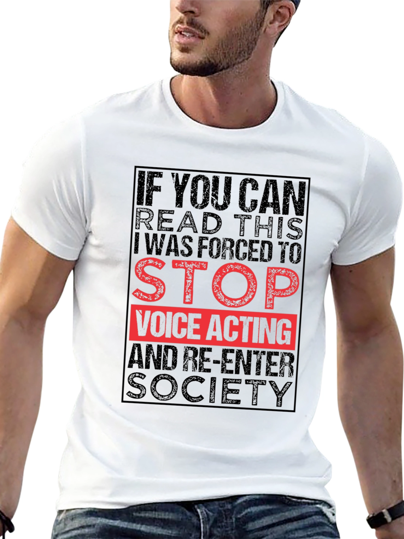 Black If You Can Read This Voice Acting T-Shirt view 13