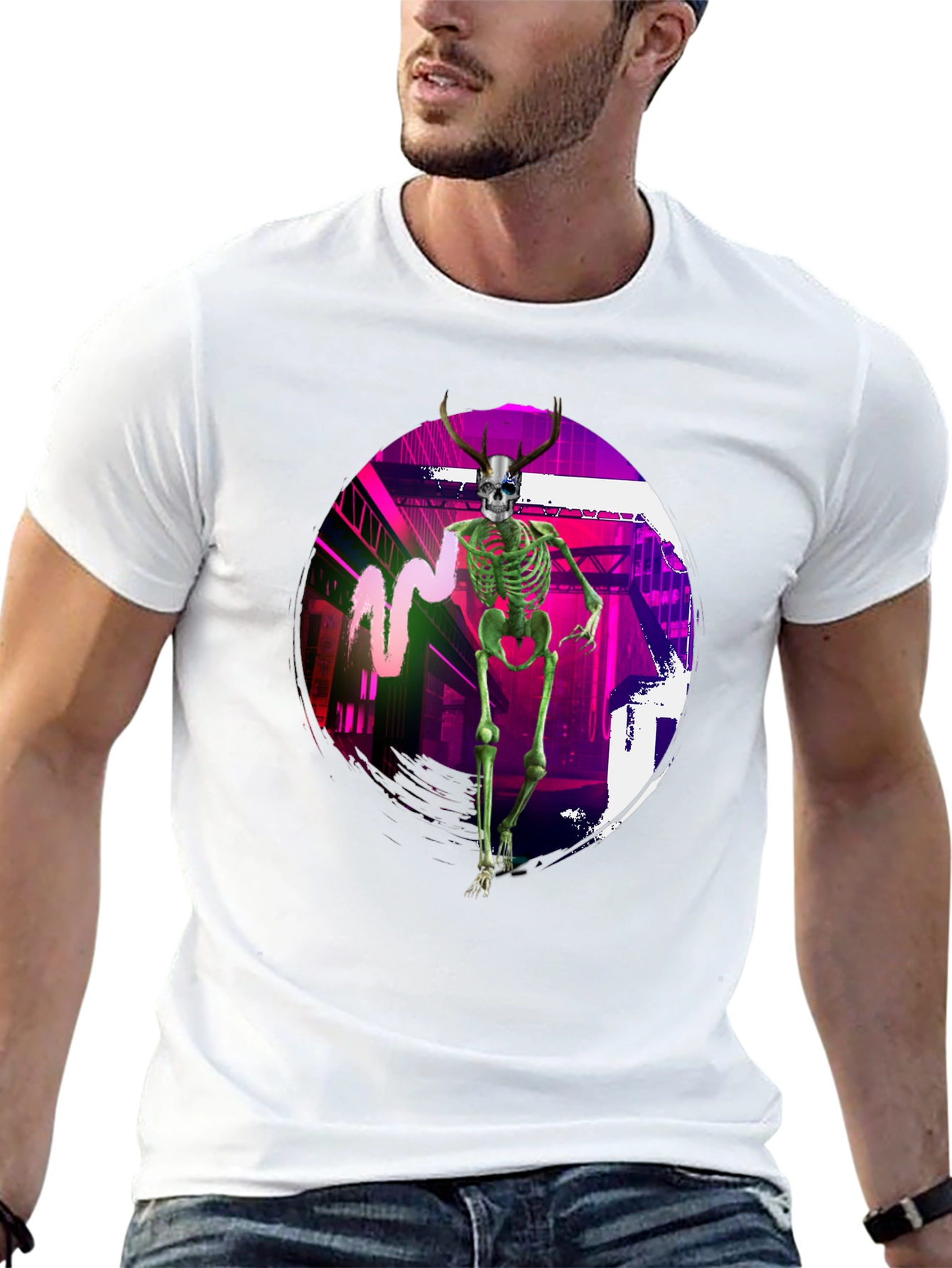 Black Skeleton Graphic T-Shirt - Unique Streetwear Design view 13