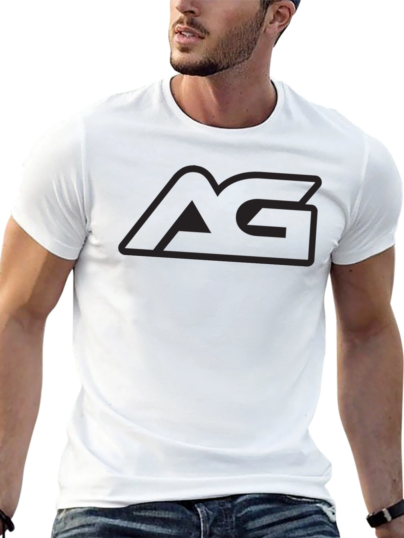 Black AG Logo Black T-Shirt - Stylish & Comfortable view 13