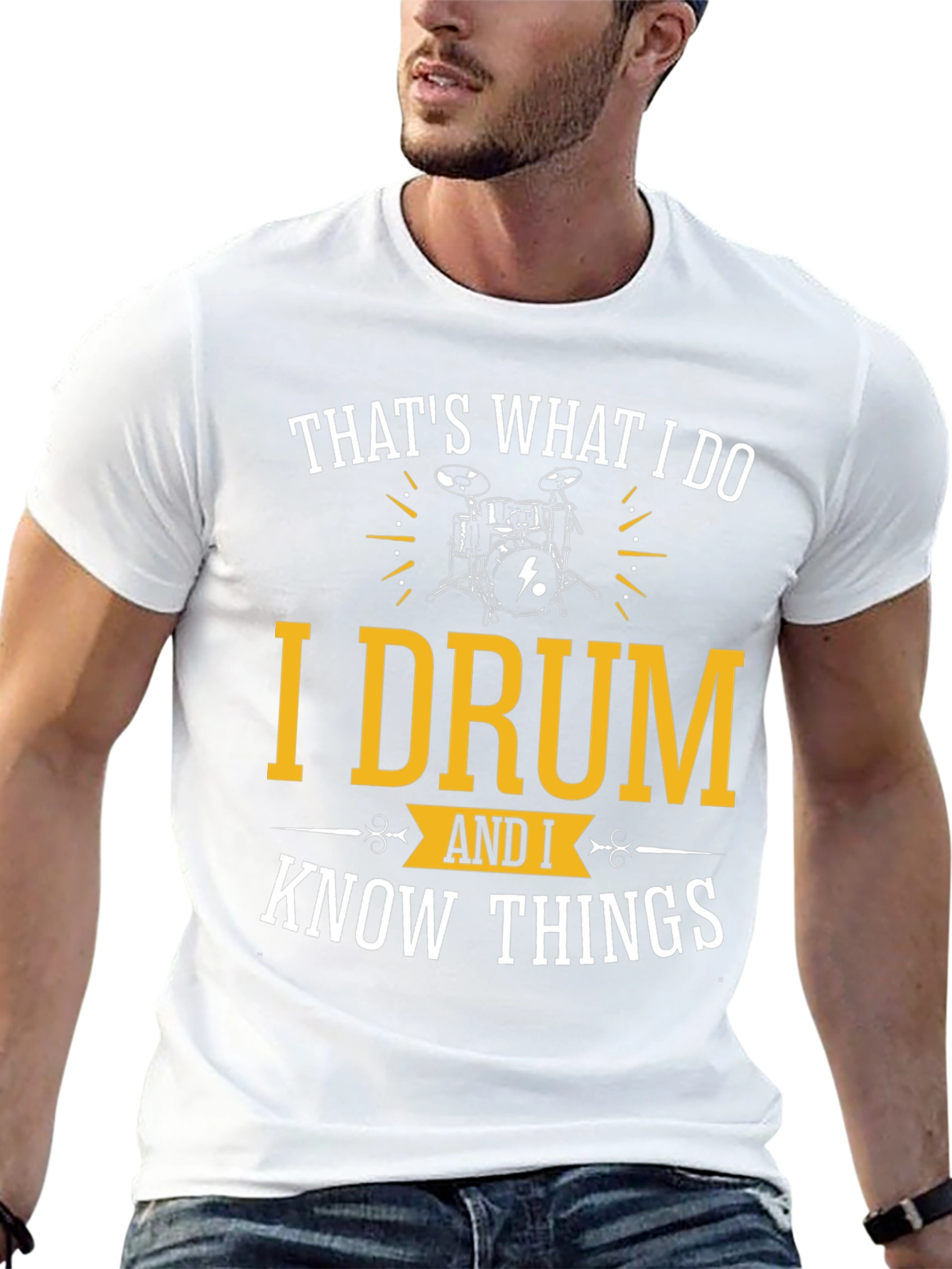 Black Drummer T-Shirt: That's What I Do - Drum & Know Things view 13