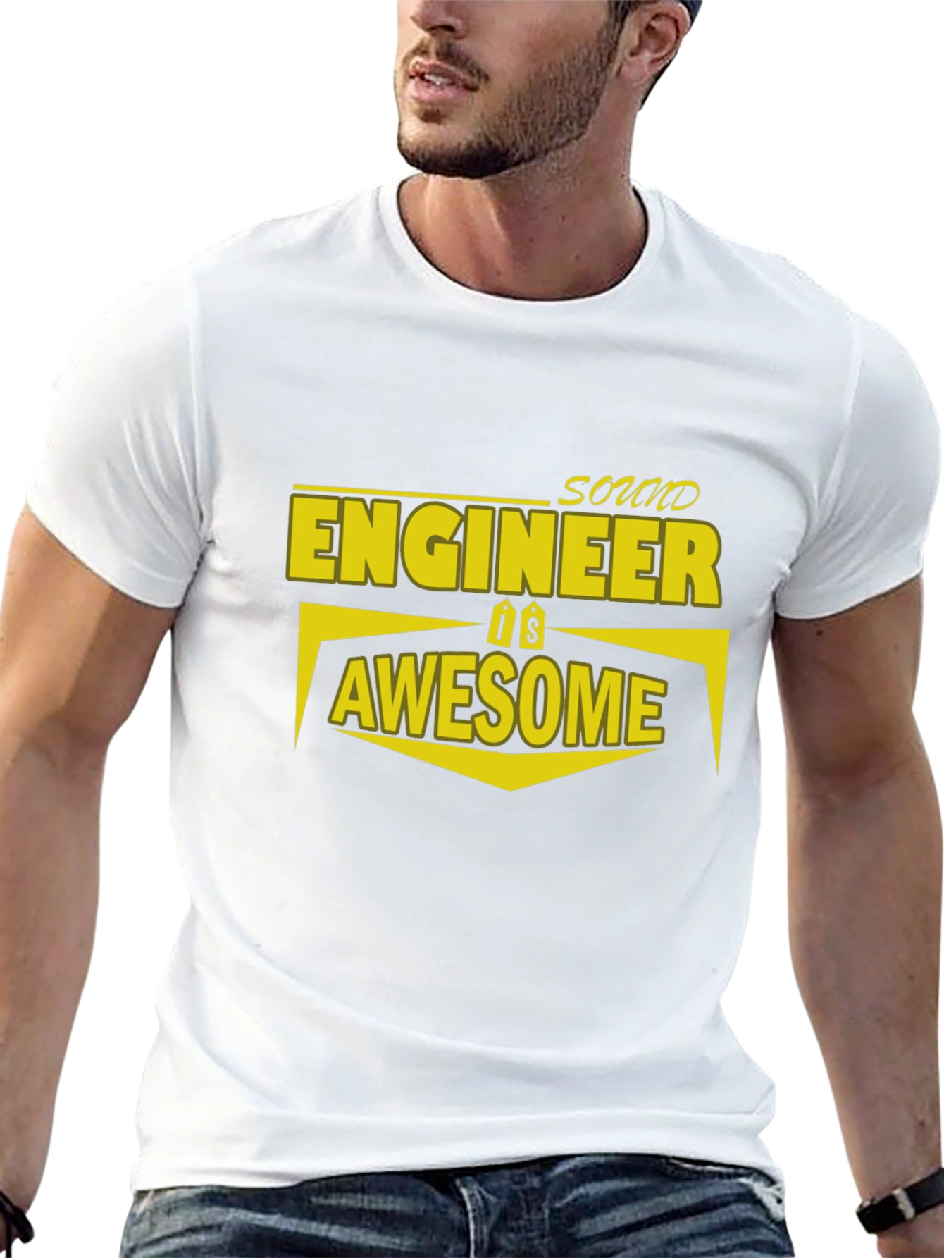 Black Sound Engineer is Awesome T-Shirt view 13