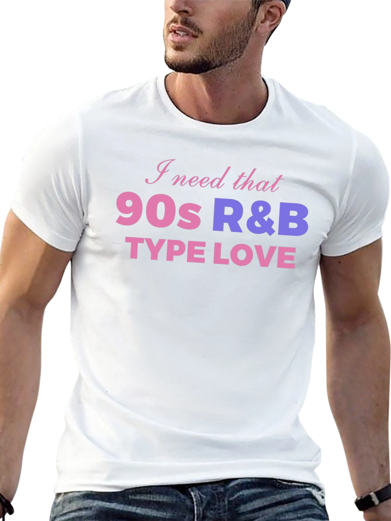 Black 90s R&B Type Love Graphic Tee view 13