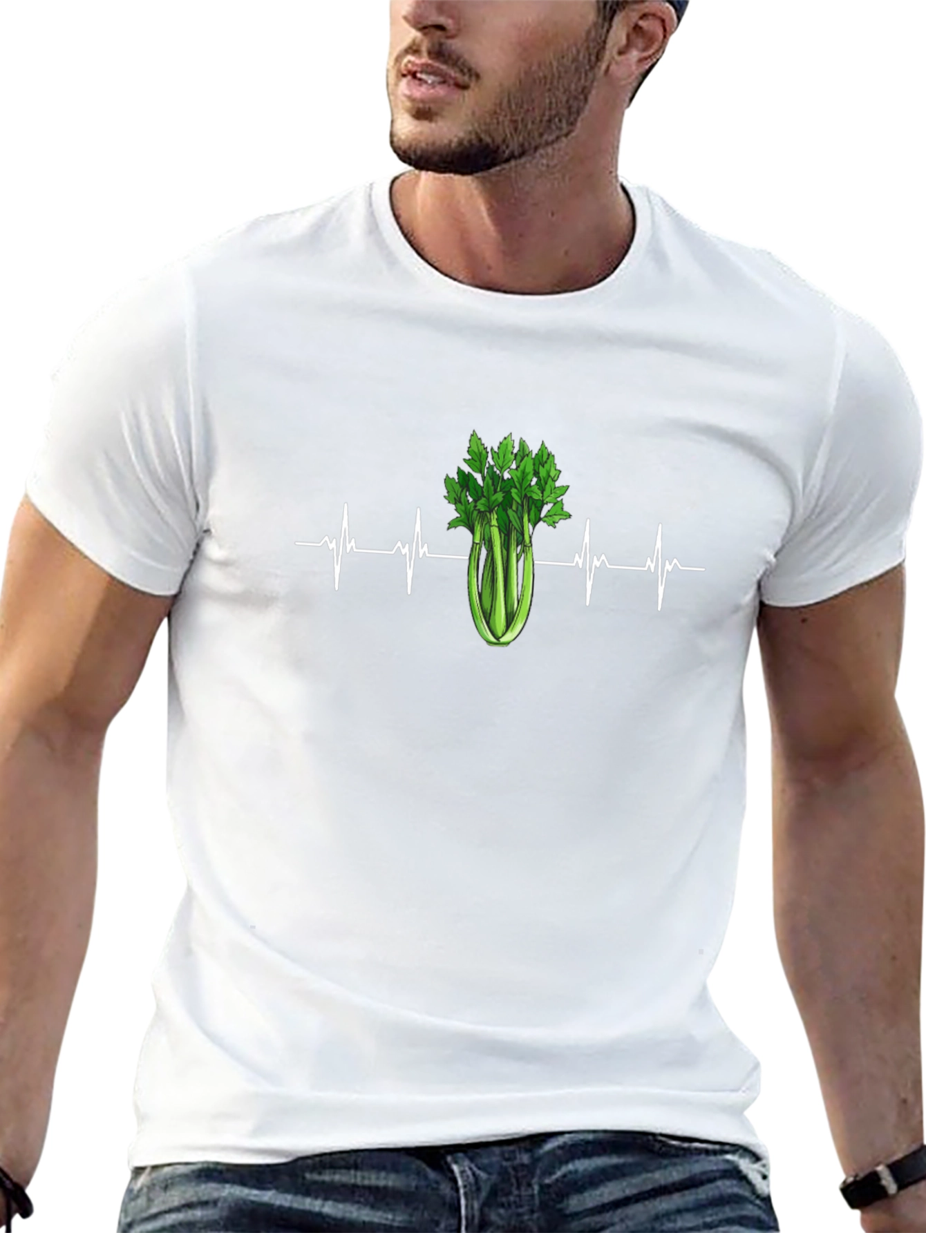 Black Celery Heartbeat T-Shirt - Healthy Living Tee view 13