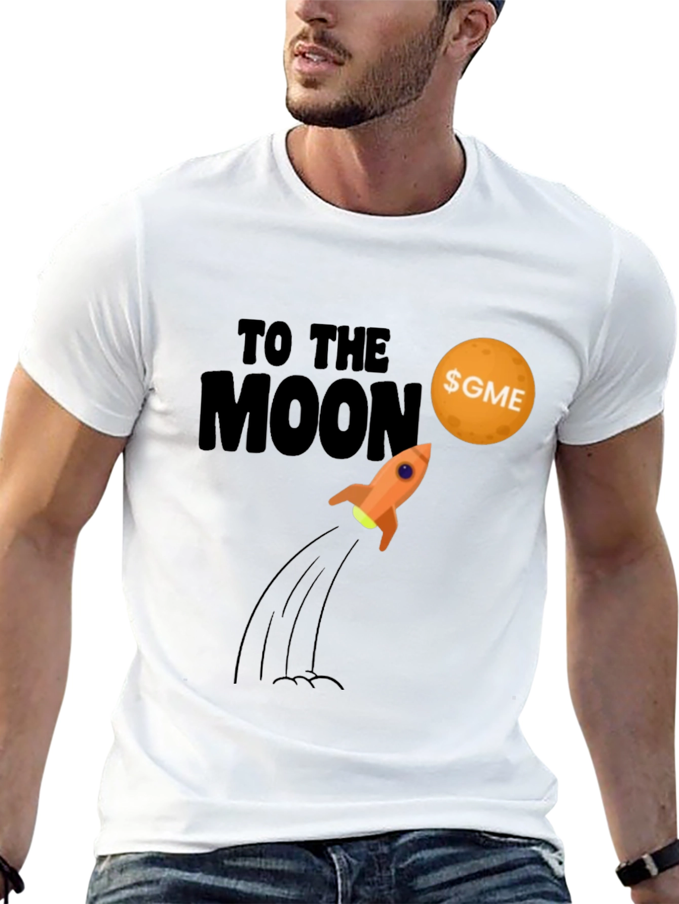 Black GME To The Moon Black T-Shirt view 13