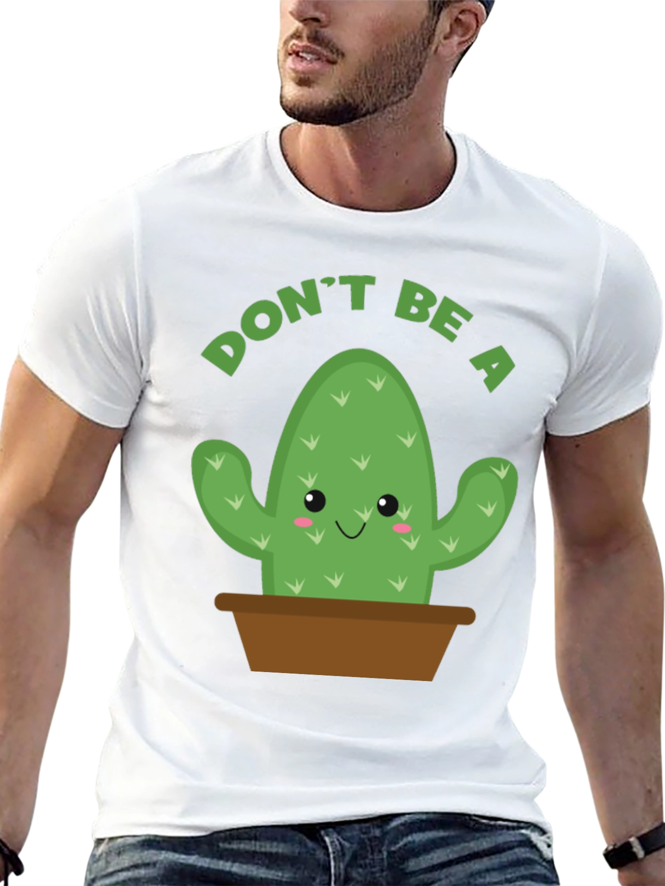 Black Don't Be A Prick T-Shirt - Cactus Graphic Tee view 13