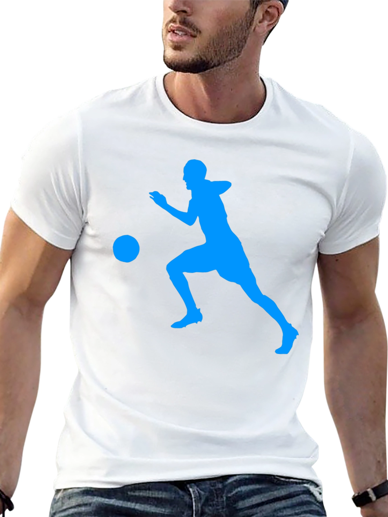 Black Soccer Player Graphic Tee - Black view 13