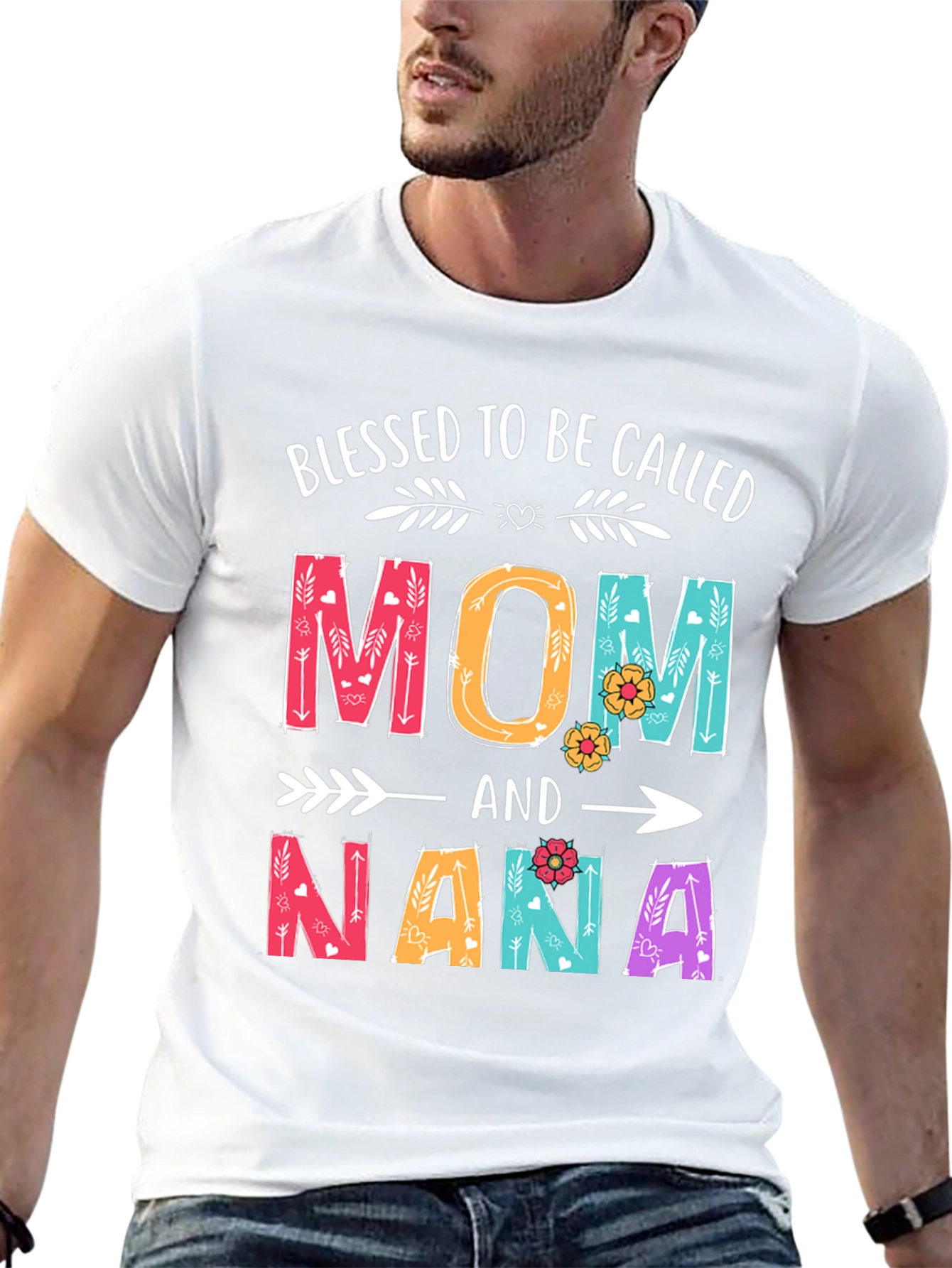 Black Blessed Mom & Nana T-Shirt view 13