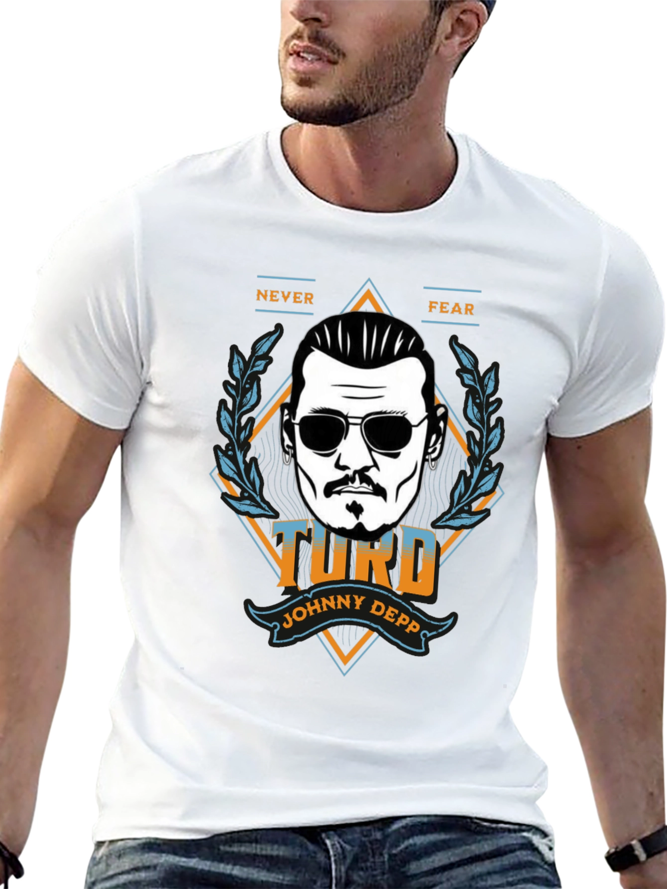 Black Johnny Depp 'Turd' Graphic T-Shirt - Never Fear view 13